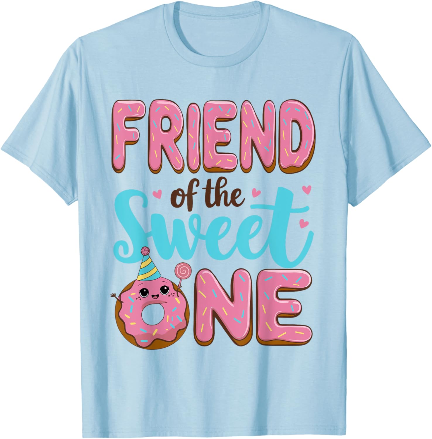 Cute Donut Friend T-Shirt for 1st Birthday Girl Celebrations - 2