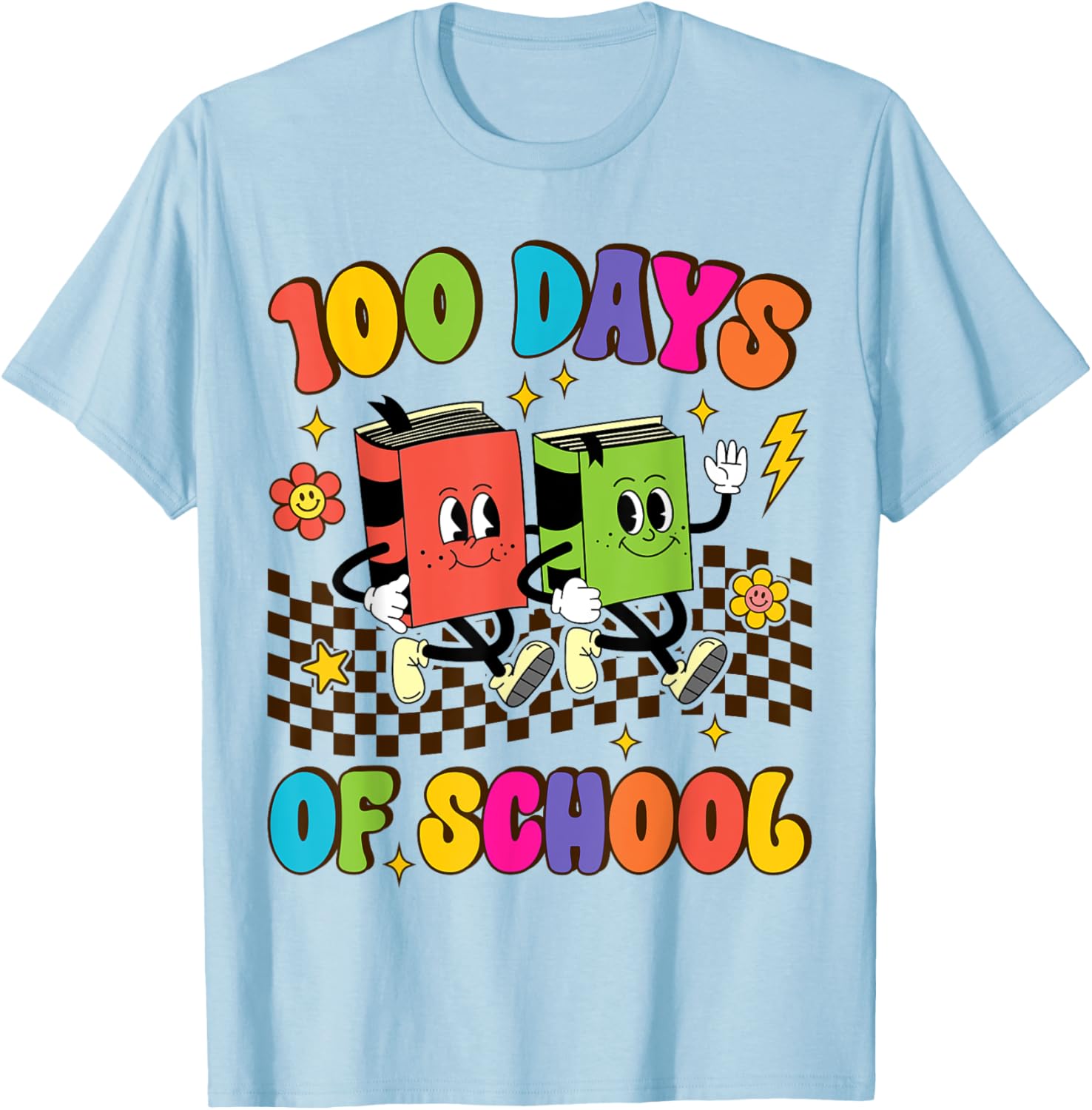 Groovy 100 Days of School T-Shirt for Kids and Teachers Fun Shirt - 13