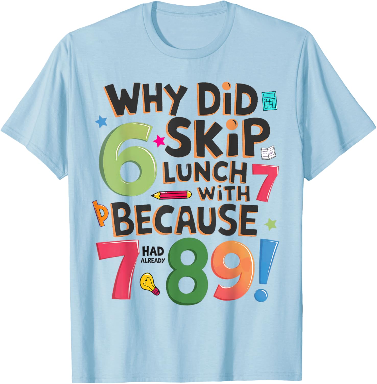 Fun Kids Maths T-Shirt for Number Maths Day with Colorful Numbers - 4