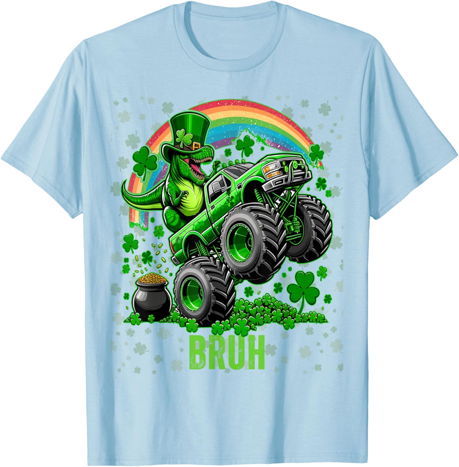 Bruh St Patricks Day Monster Truck Shirt for Festive Fun and Style - 15