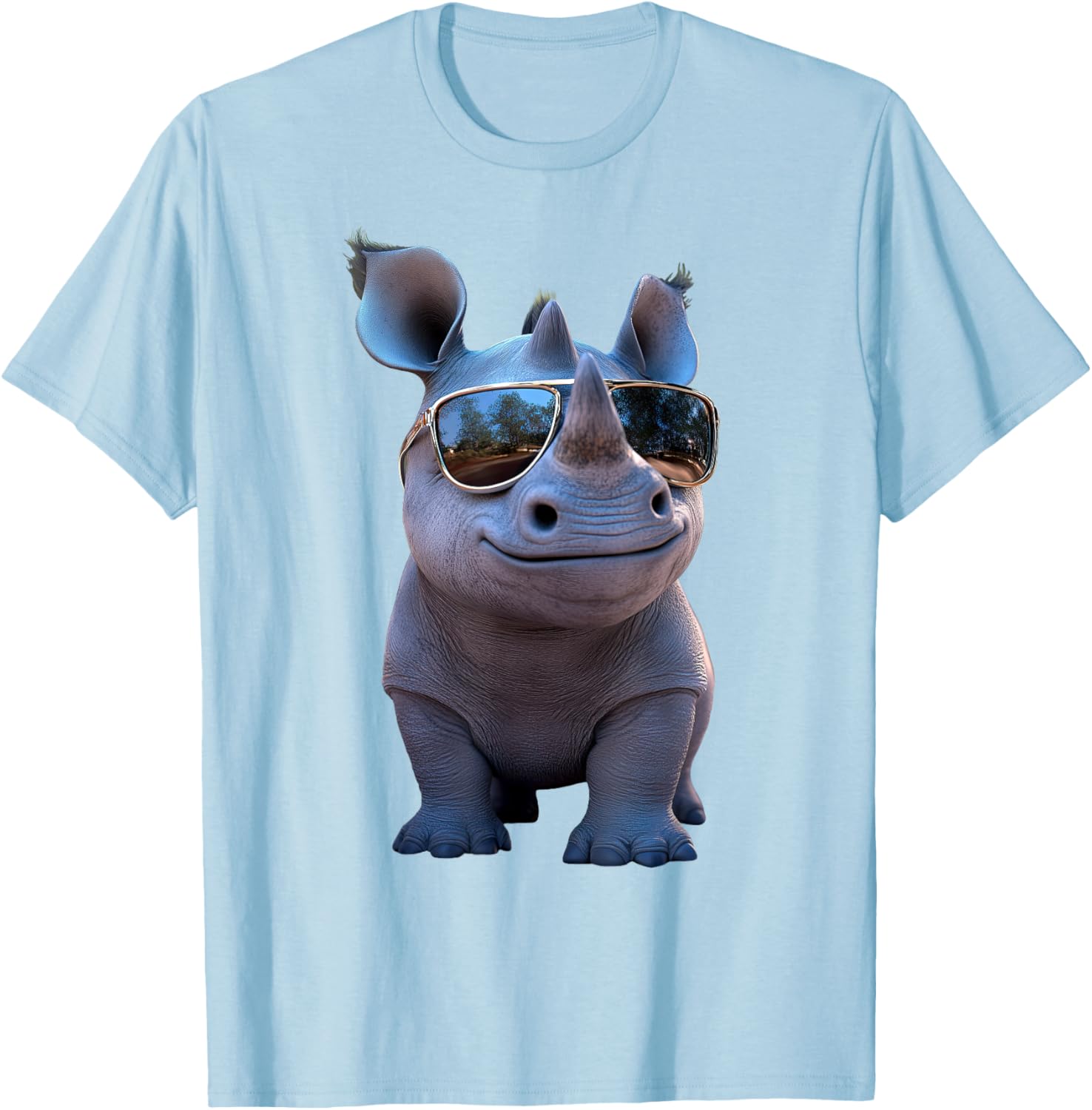 Cute Rhino Safari T-Shirt for Animal Lovers | White Rhinoceros Apparel - 6