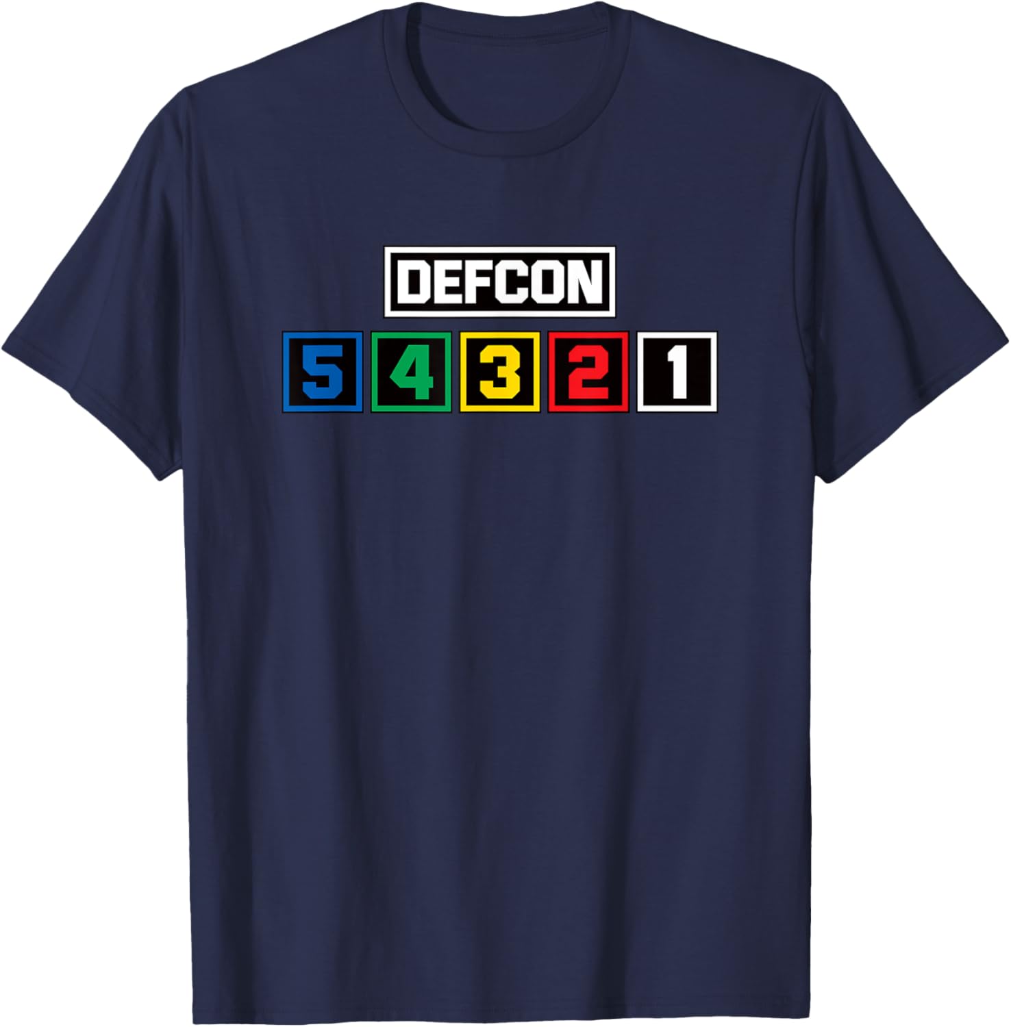 Defcon Alert T-Shirt US Defense Readiness Condition Light Meter Design - 1