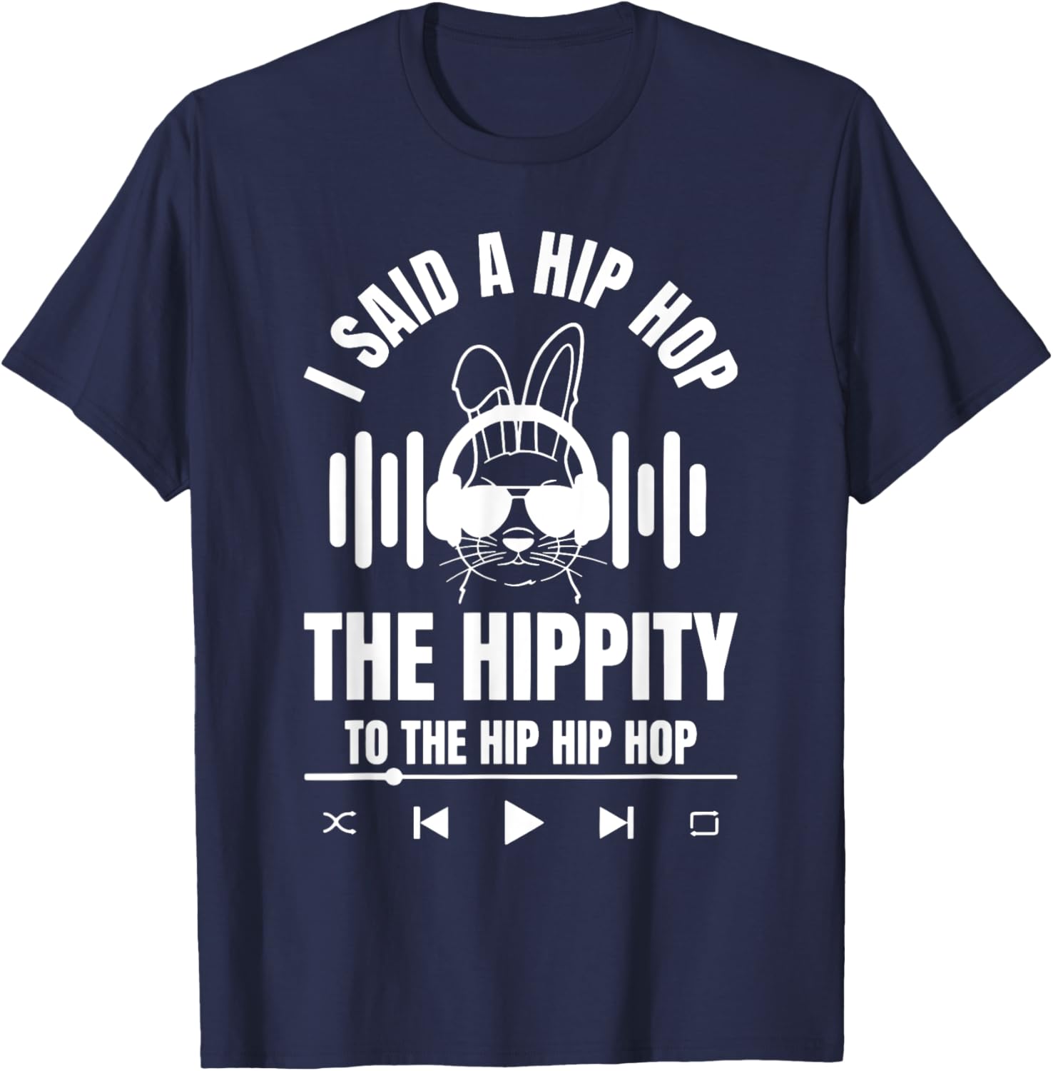 Funny Hip Hop Bunny Easter T-Shirt for Trendy Holiday Style - 17