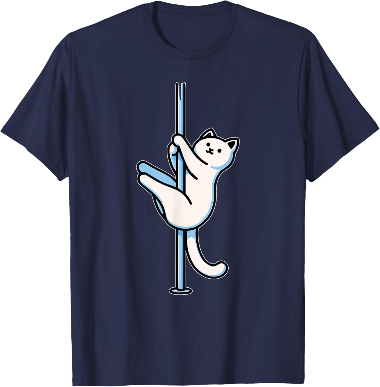 Funny Cat Pole Dancer T-Shirt Adorable Gift for Cat Lovers-Unisex Design - 9