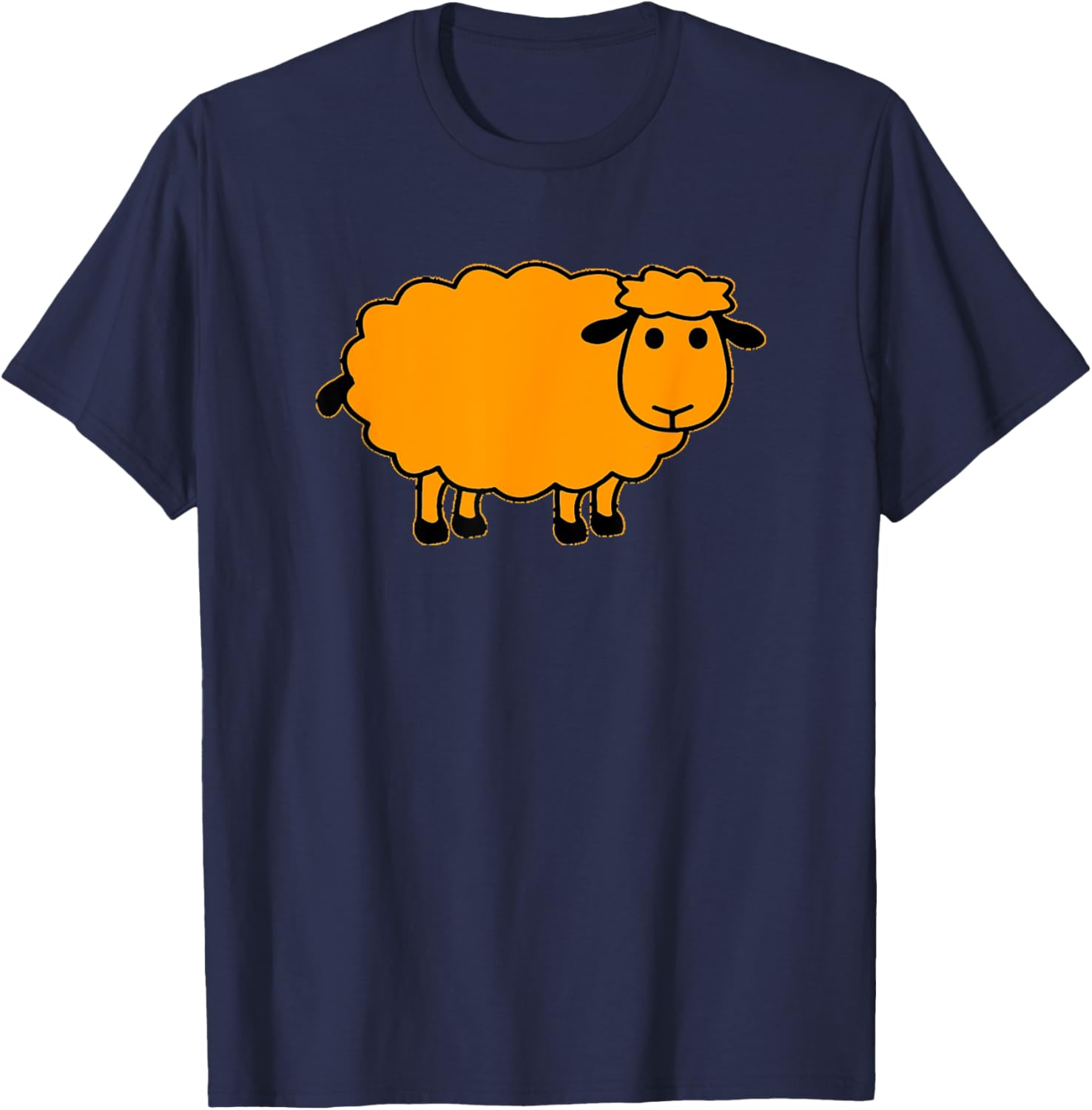 Cute Orange Sheep T-Shirt for Stylish Comfort in Clothing and Accessories - 1
