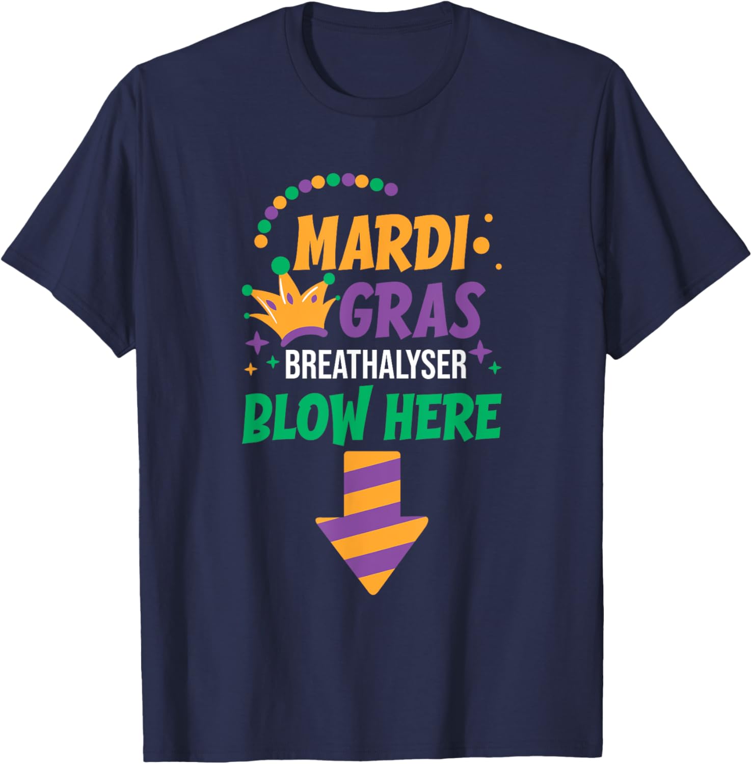 Funny Mardi Gras Breathalyser T-Shirt for Men - Festive Adult Clothing - 6