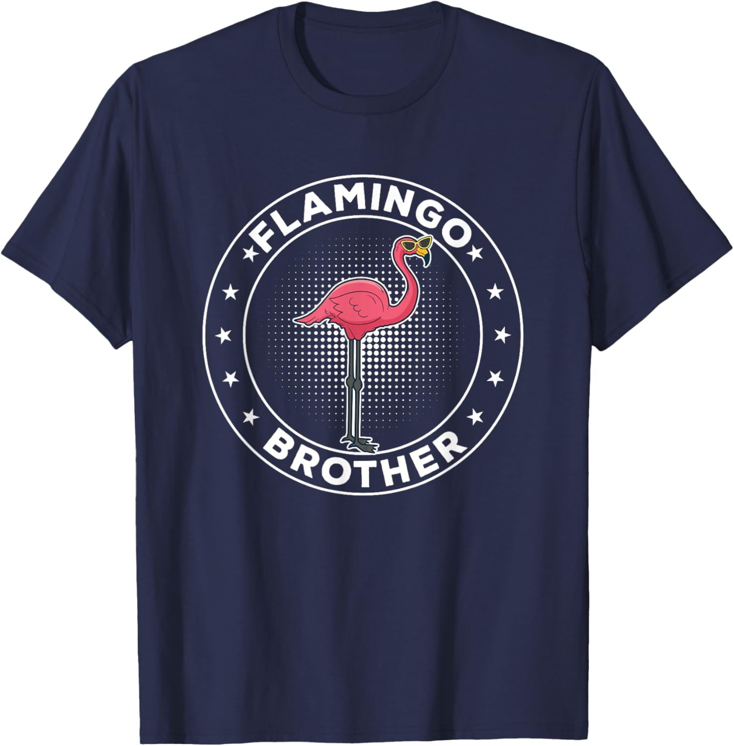 Cute Pink Flamingo Brother T-Shirt for Fun Family Outings - 1