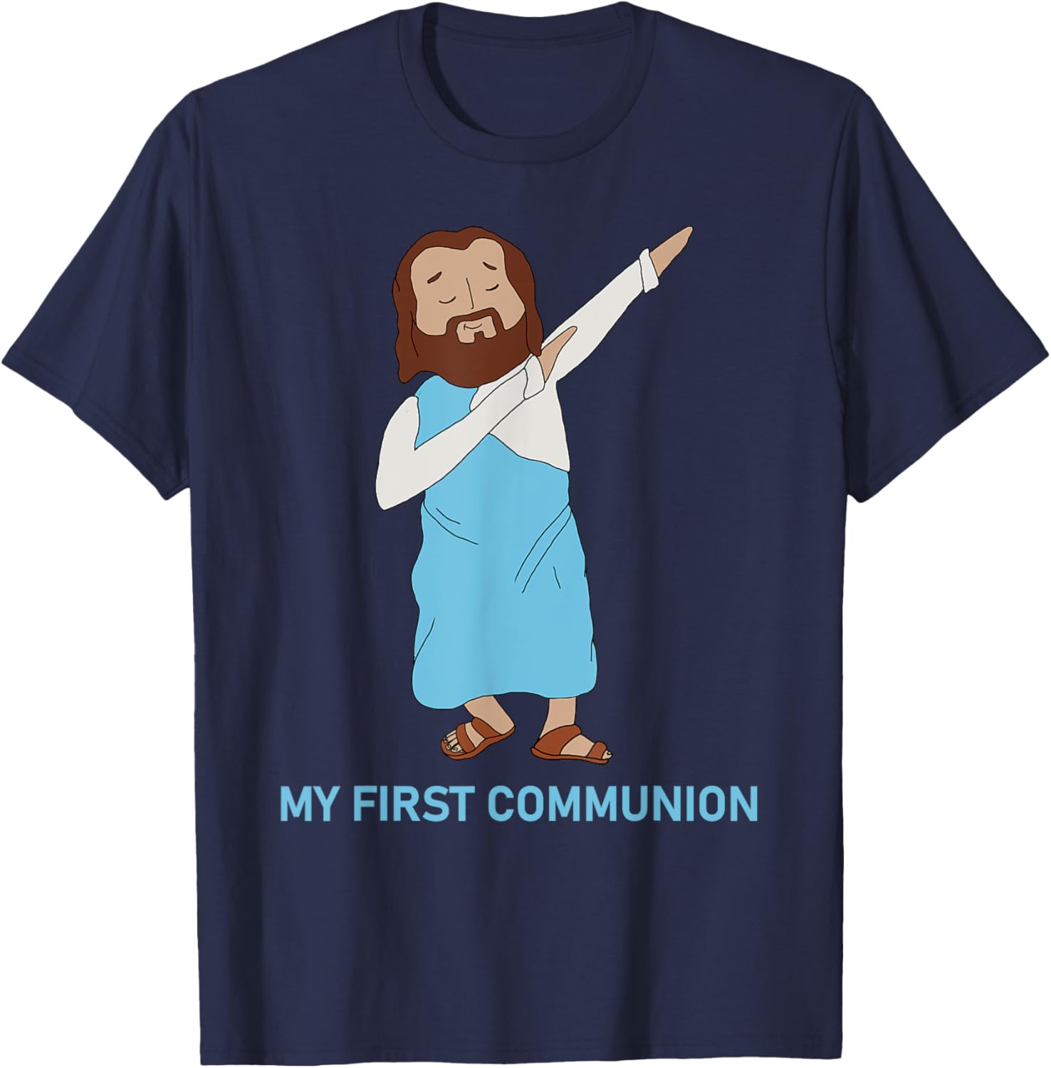 Funny Dabbing Jesus T-Shirt for First Communion - Catholic Gift - 13