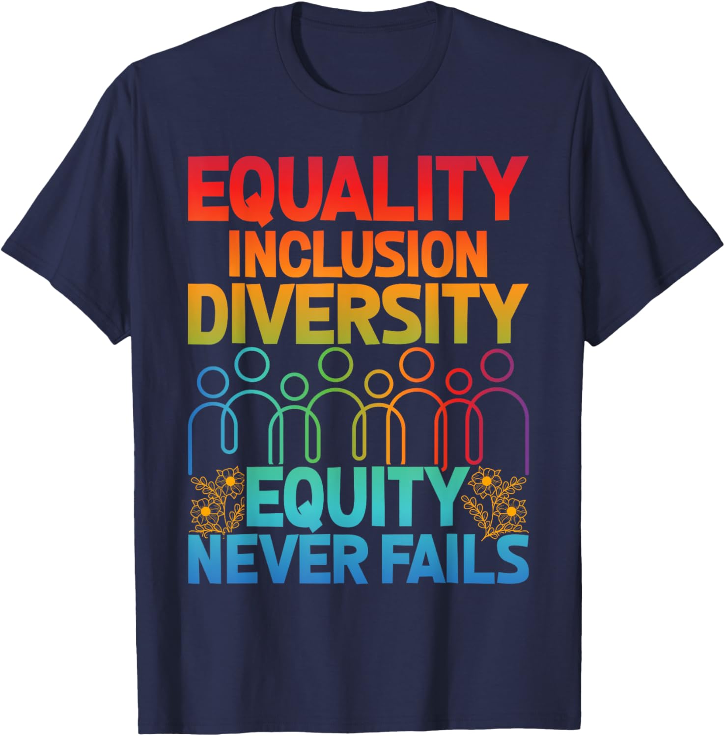 Equality Inclusion Diversity Teacher T-Shirt Love Never Fails Apparel - 9