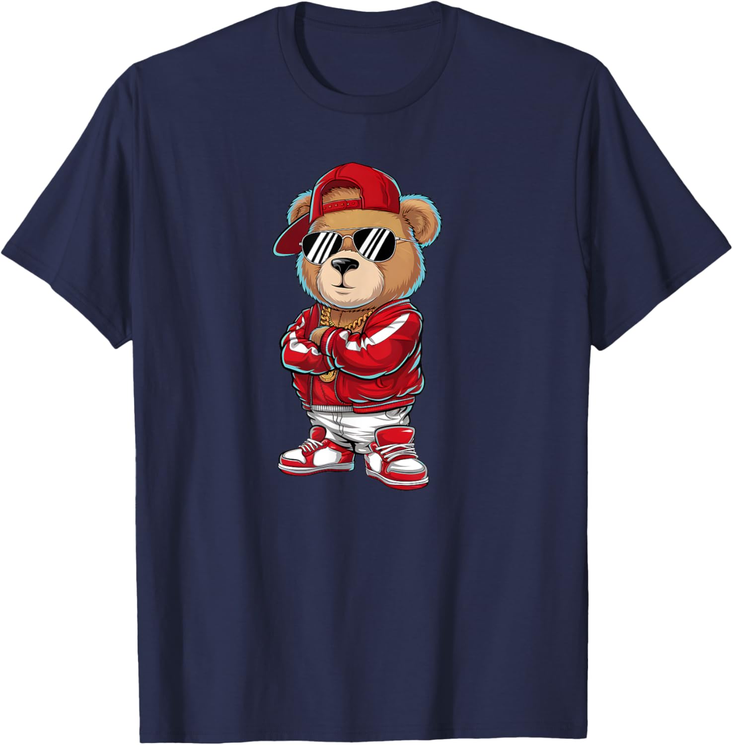 Funny Hip Hop Teddy Bear 90s Graffiti Art T-Shirt for Rap Lovers - 16