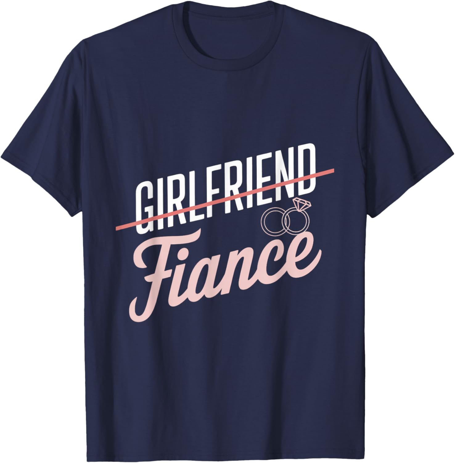 Cute Couples Engagement T-Shirt for Girlfriends Fiancés and Wives - 3