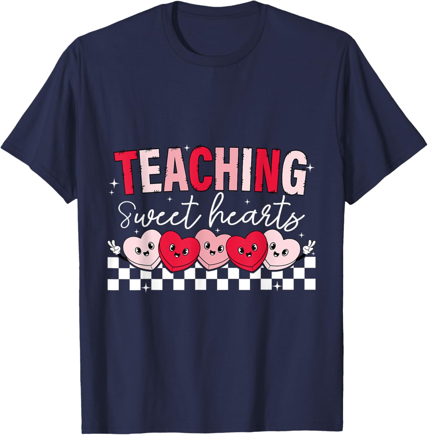 Cute Candy Heart Teacher Valentine's Day T-Shirt for Sweethearts - 7