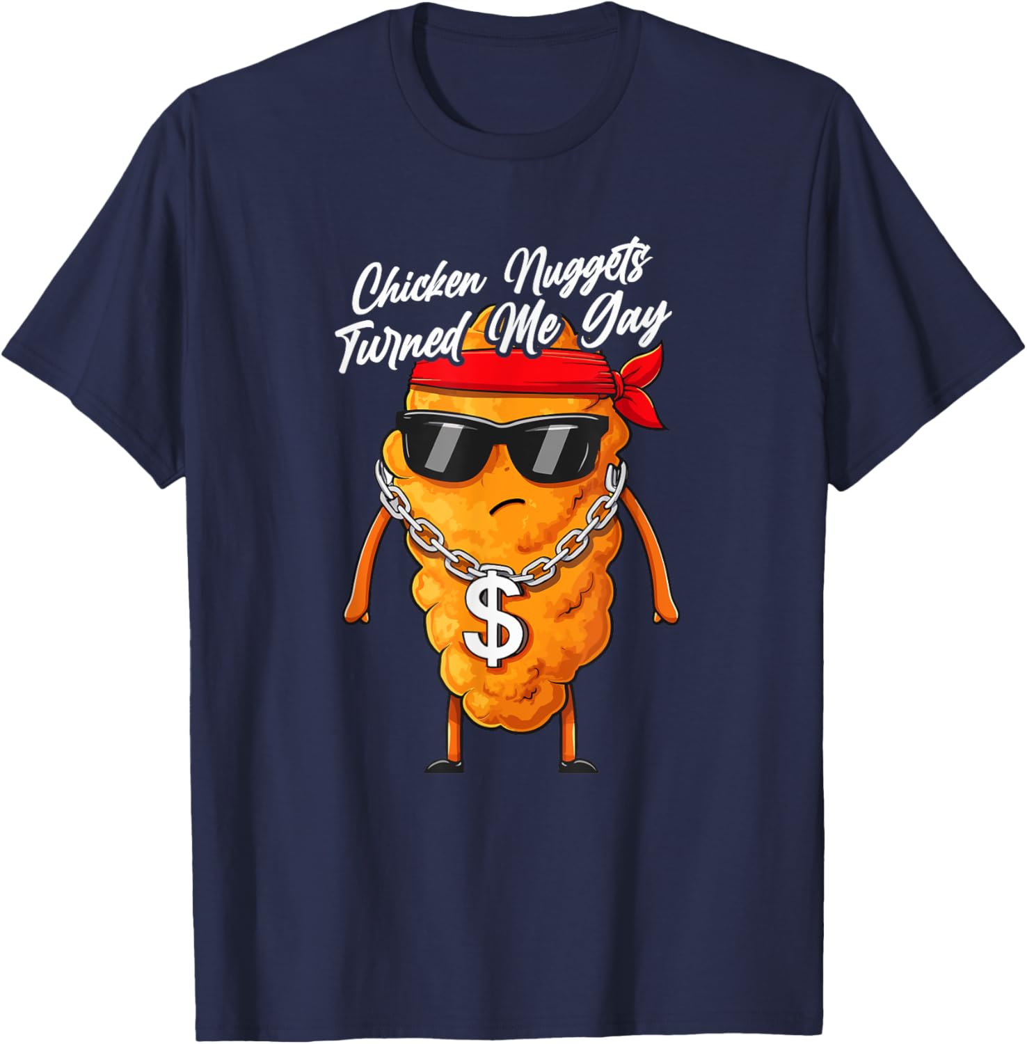 Funny Chicken Nuggets Turned Me Gay T-Shirt for Pizza Lovers - 4