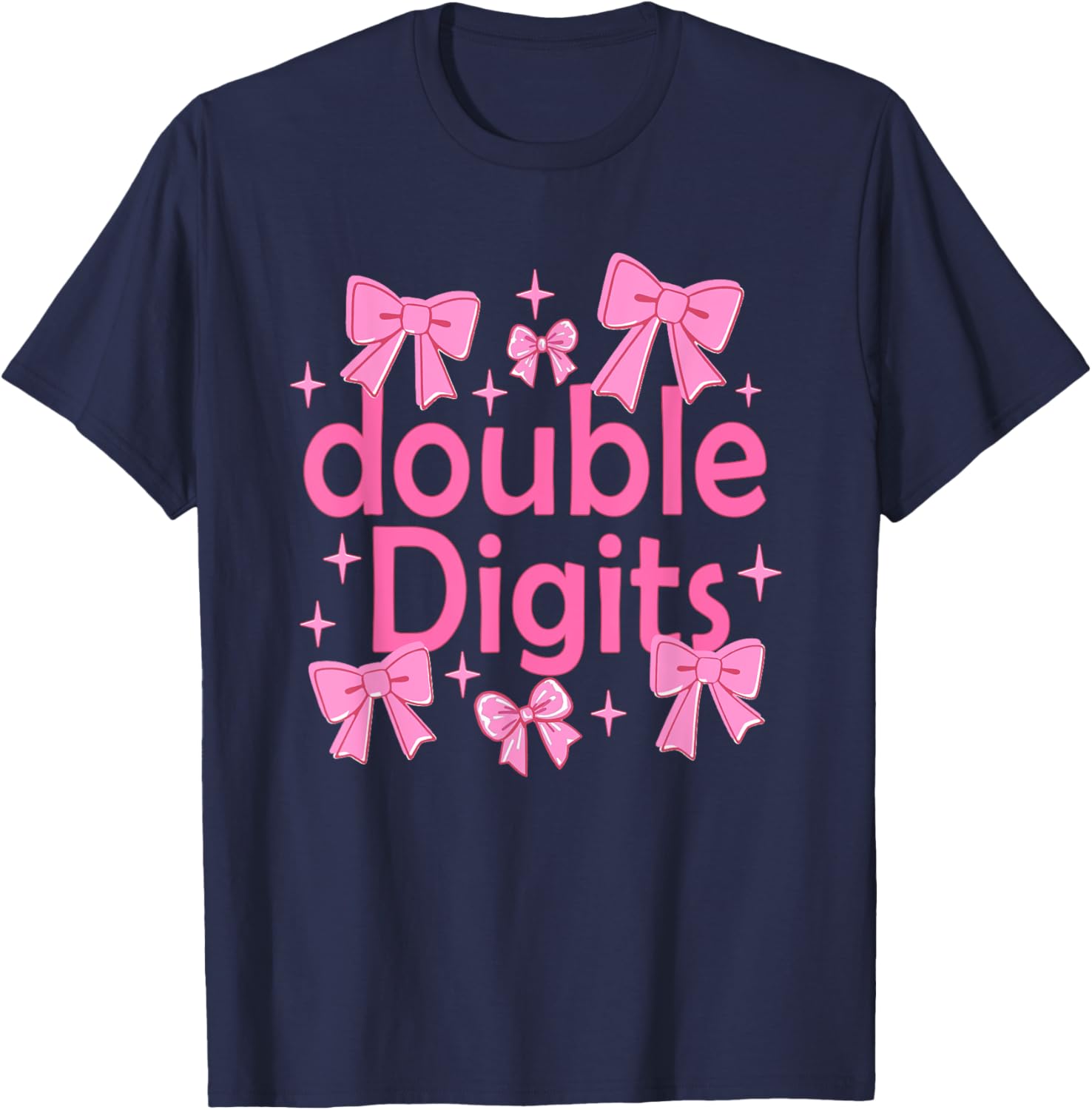 Cute Coquette Bow 10th Birthday T-Shirt for Girls - Perfect Gift for Kids - 16