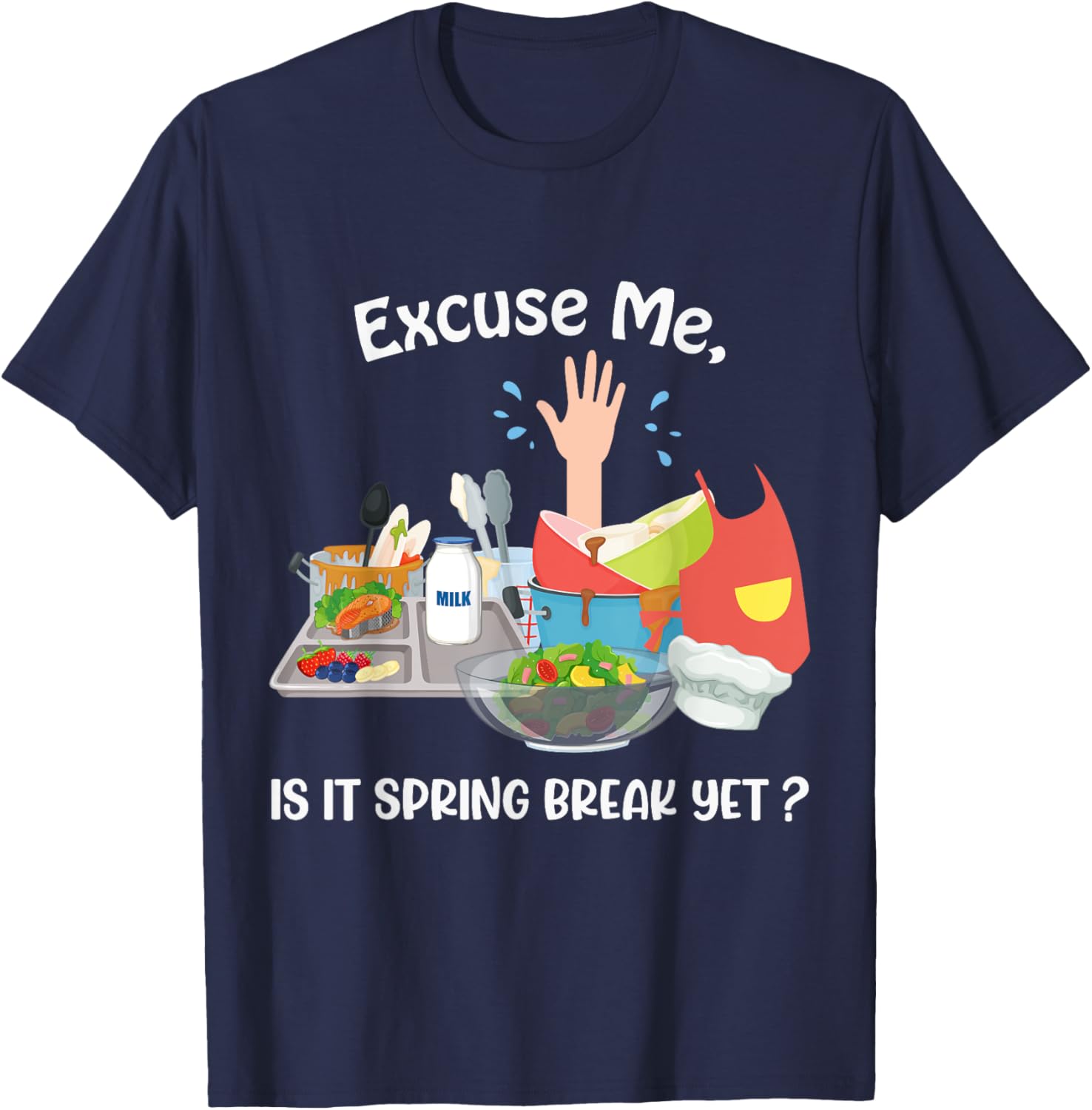 Funny Lunch Lady Life T-Shirt for Spring Break Enthusiasts - 18