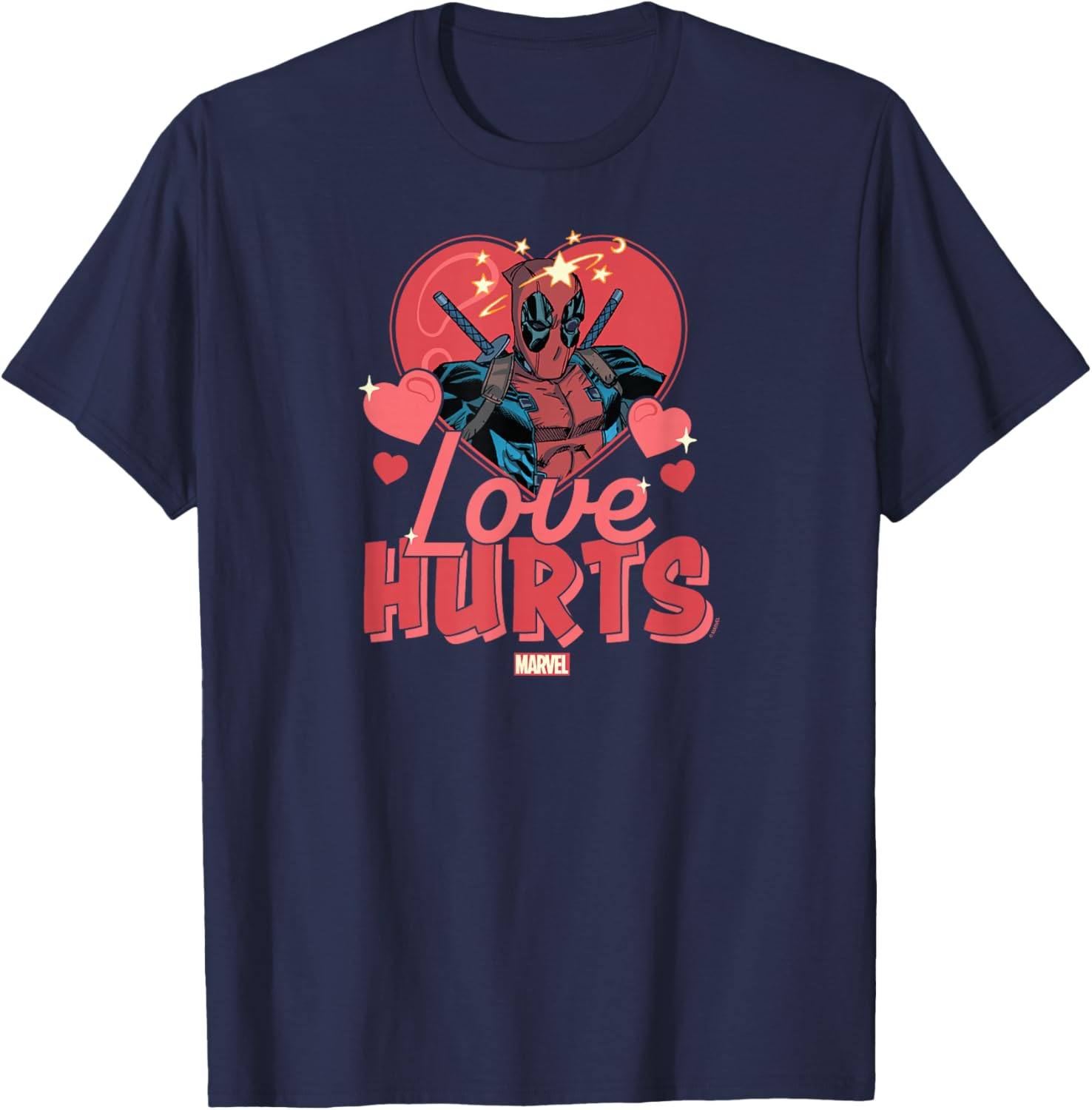 Deadpool Love Hurts Valentine's Day T-Shirt for Comic Fans and Couples - 2