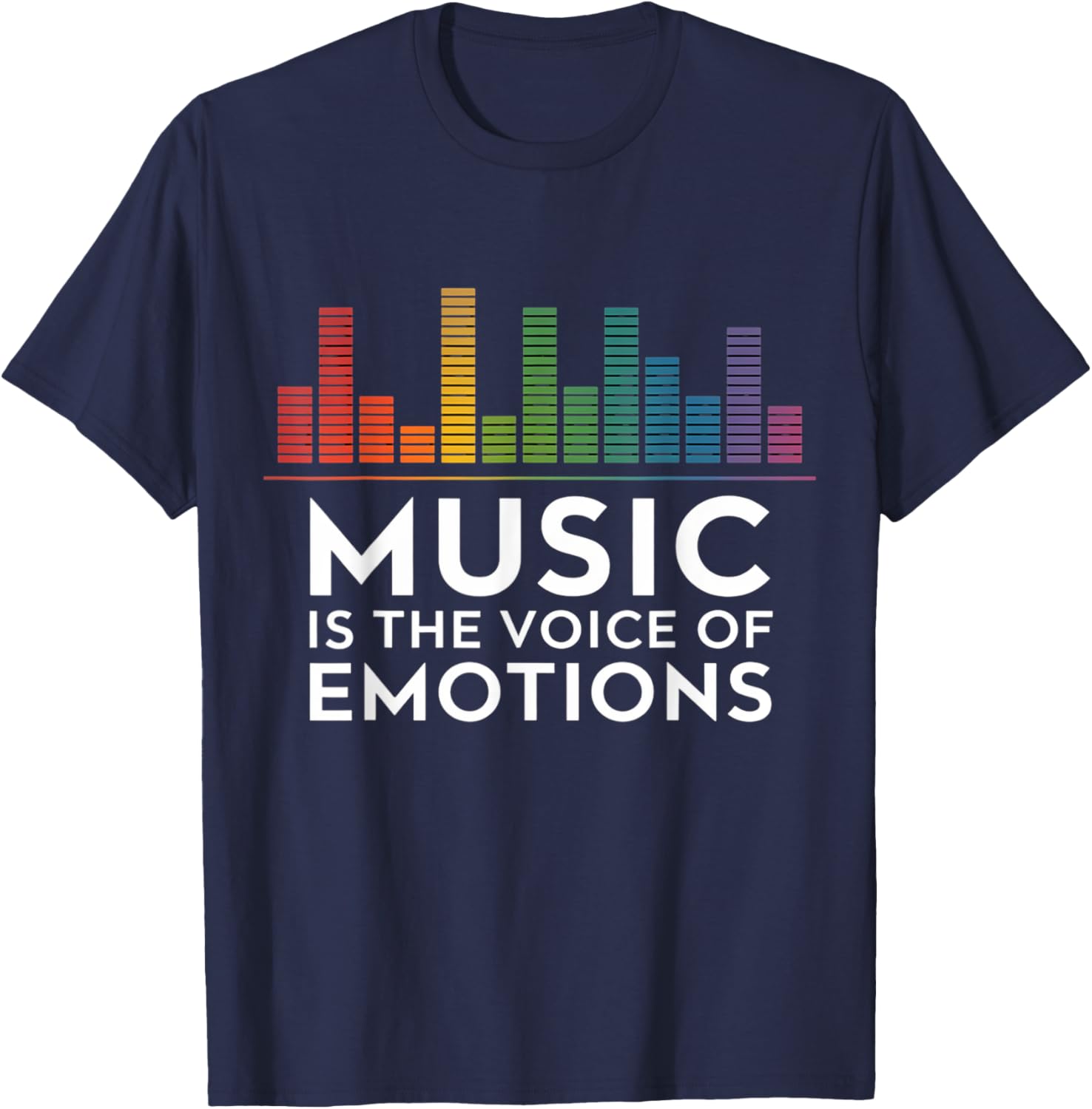 Equalizer DJ Musical Quote T-Shirt Music is the Voice of Emotions - 1
