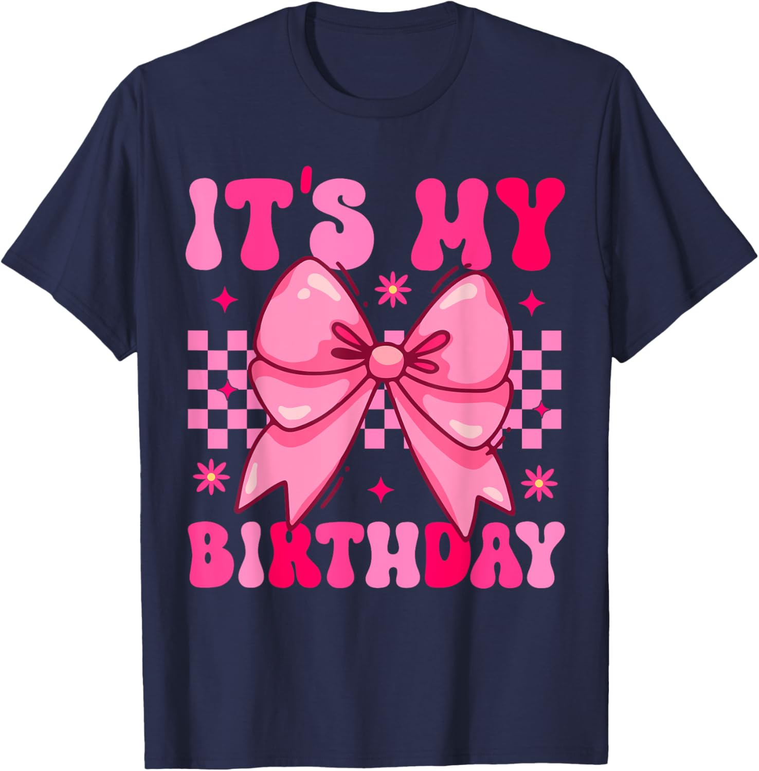 Groovy It's My Birthday Bow T-Shirt for Girls and Teens Perfect Gift - 9