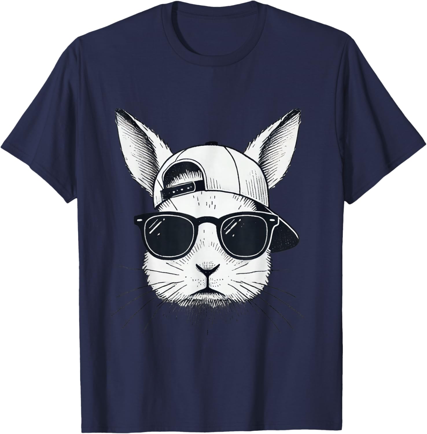 Cool Bunny Face Sunglasses T-Shirt for Easter Fun β Boys, Men, Kids - 5