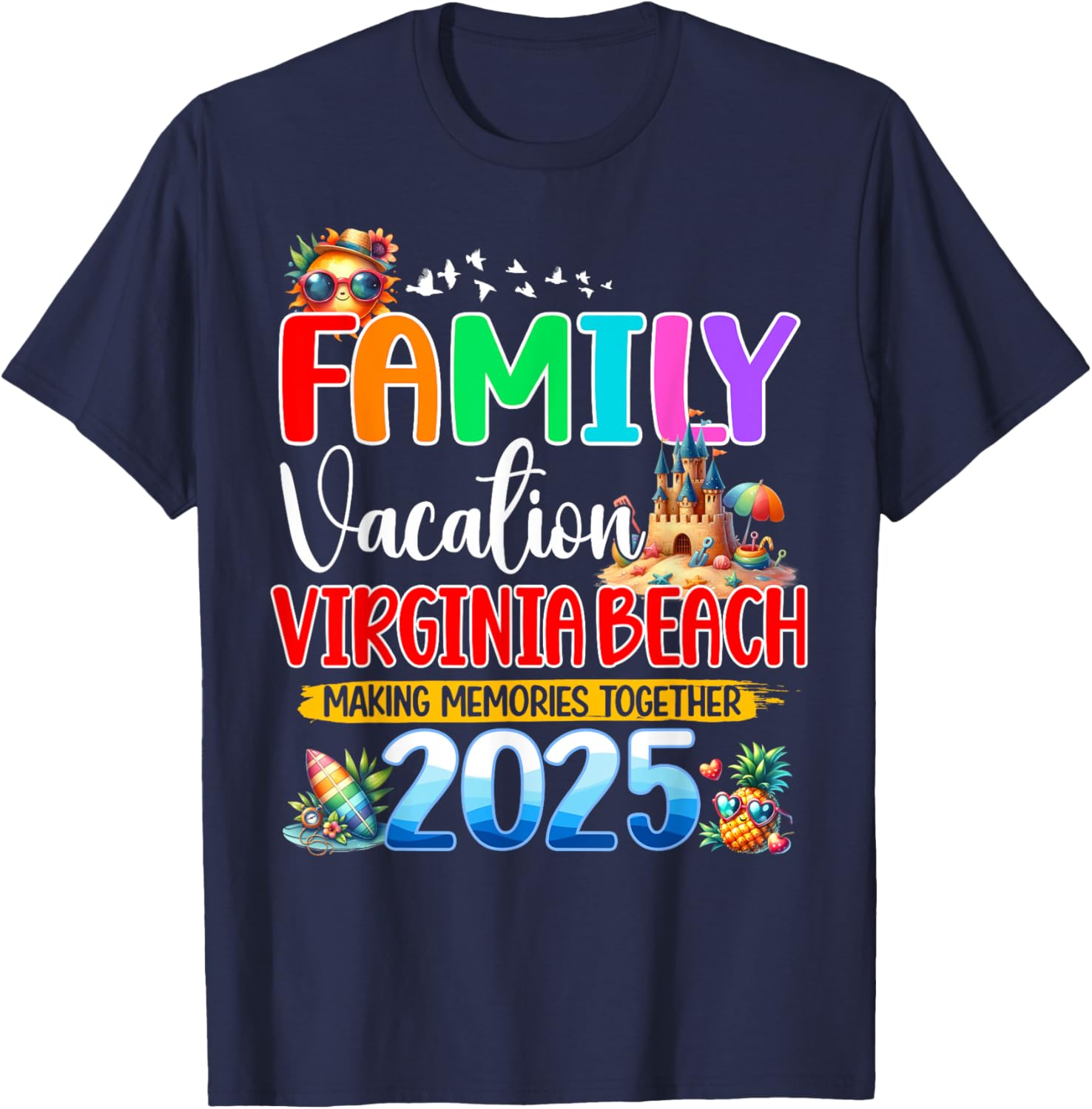 Family Vacation Virginia Beach 2025 Matching Group T-Shirt for All Ages - 15