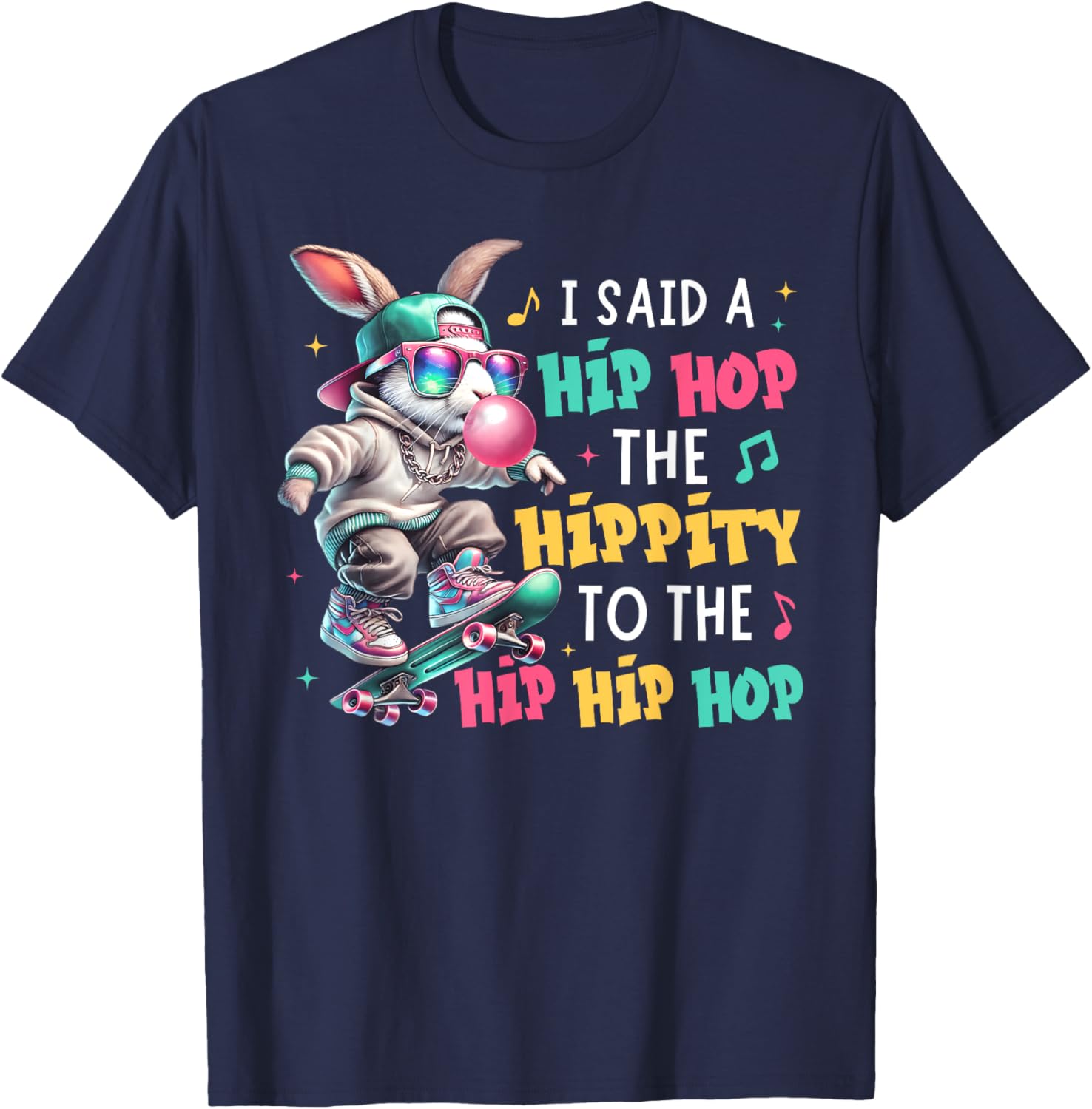 Funny Easter Hip Hop Bunny T-Shirt for Kids and Adults - Celebrate with Style! - 3