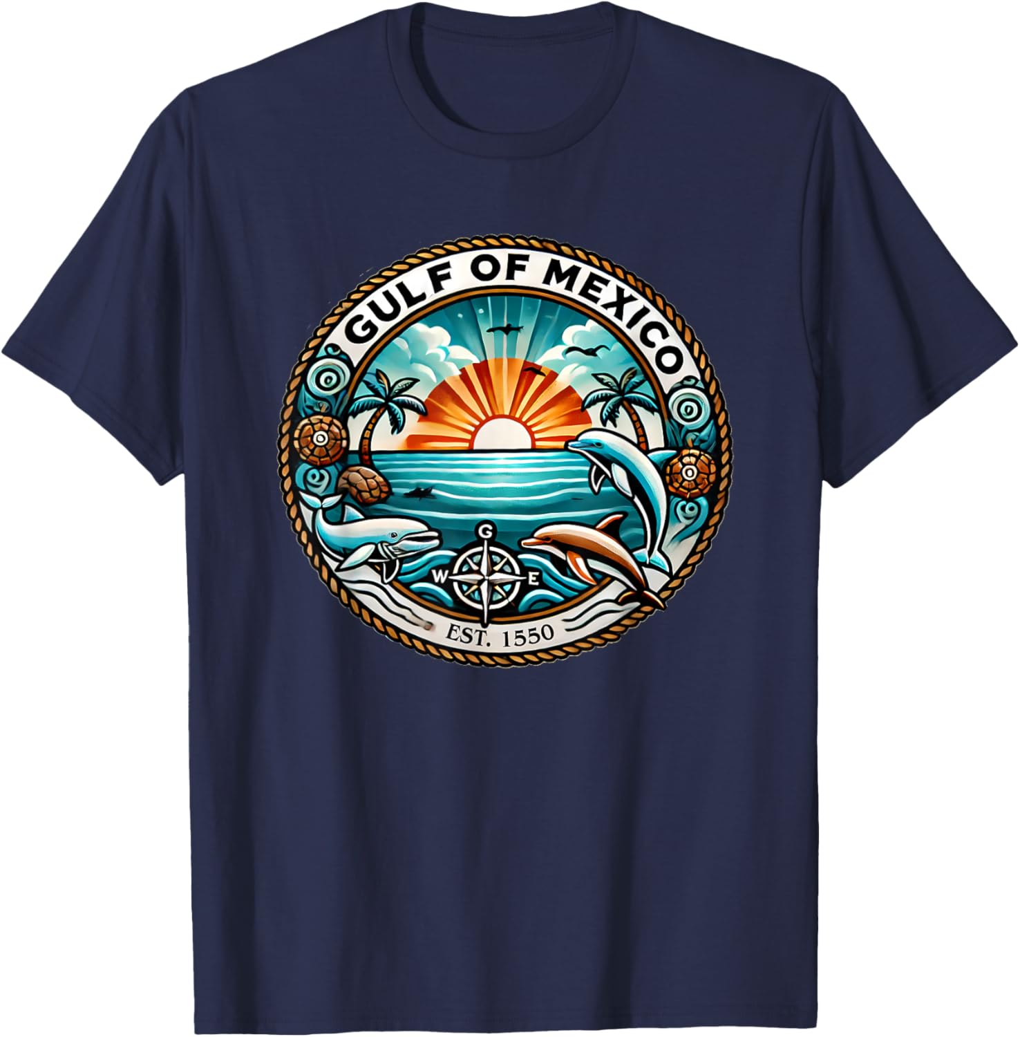 Gulf of Mexico Sunset T-Shirt - Vibrant Caribbean Beach Design - 3