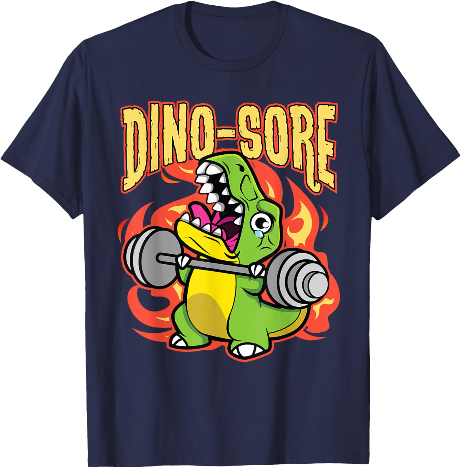 Cute Dinosaur Gym Workout T-Shirt for Fitness Lovers and Lifters - 8