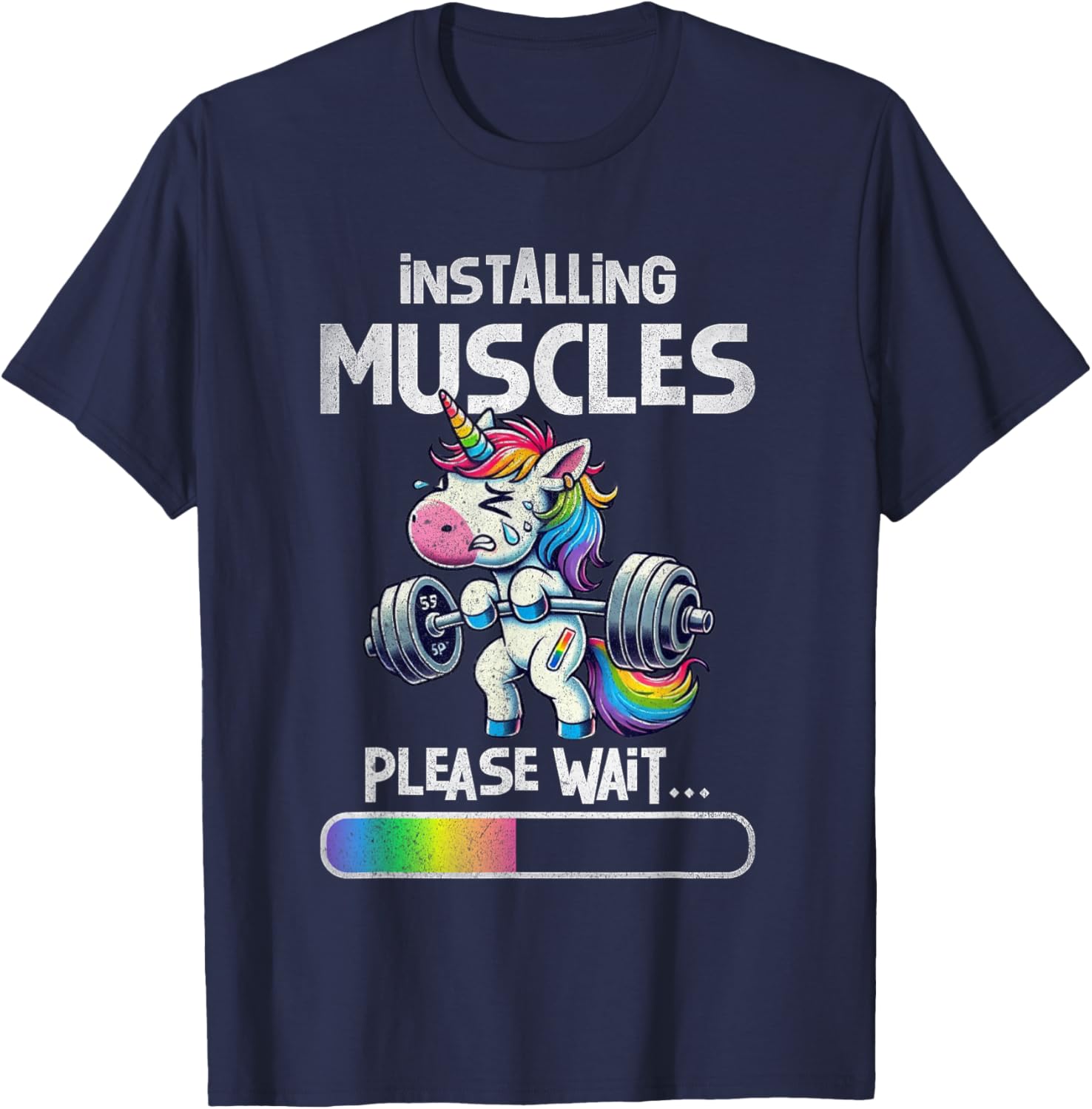 Funny Unicorn Weightlifting T-Shirt for Gym Lovers and Fitness Fans - 15