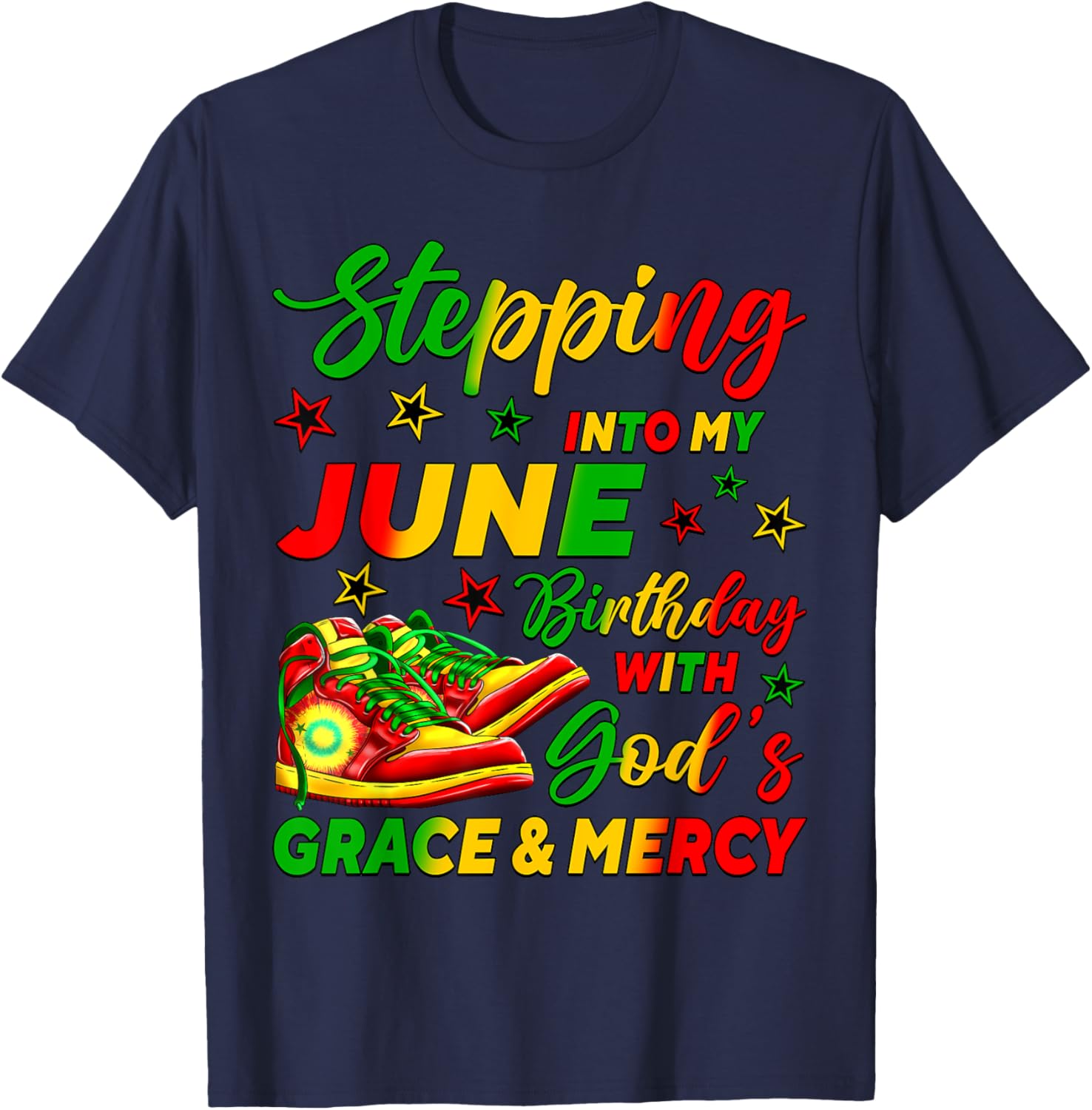 Celebrate My June Birthday with Stylish African American Shoes T-Shirt - 15