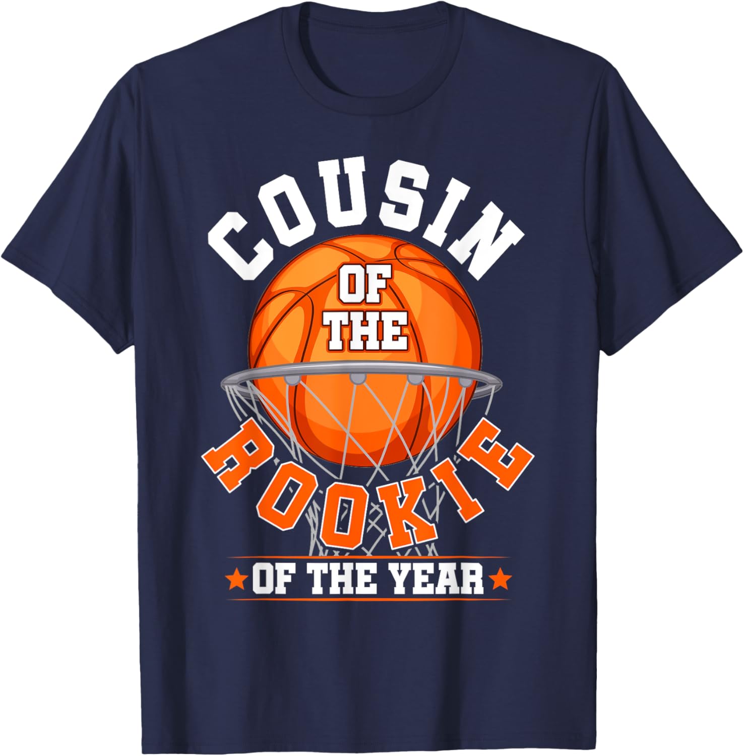 Cousin of Rookie 1st Birthday Basketball Family Matching T-Shirt - 1