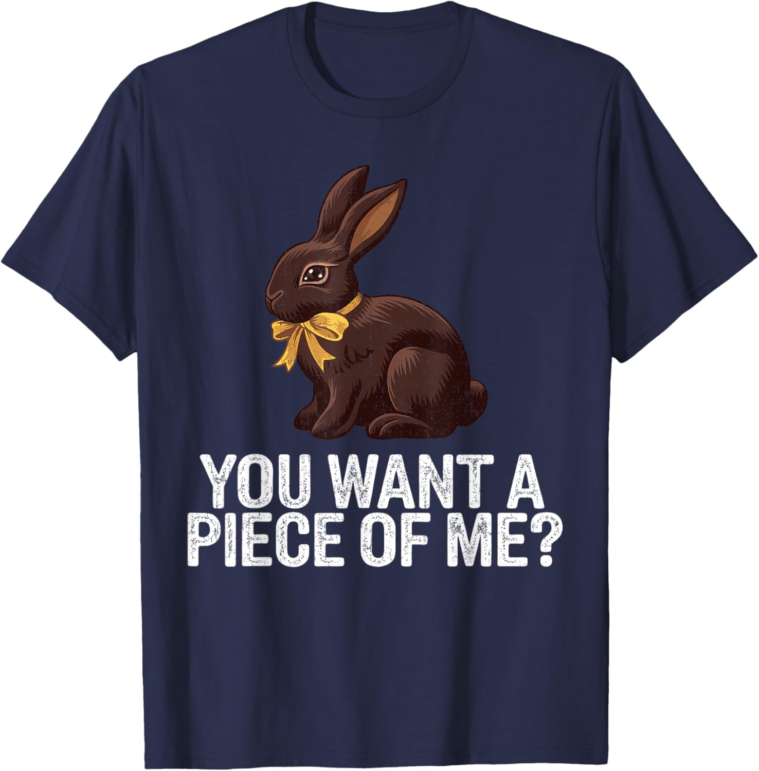 Cute Easter Rabbit Chocolate Bunny Graphic T-Shirt for Fun Holiday Style - 7