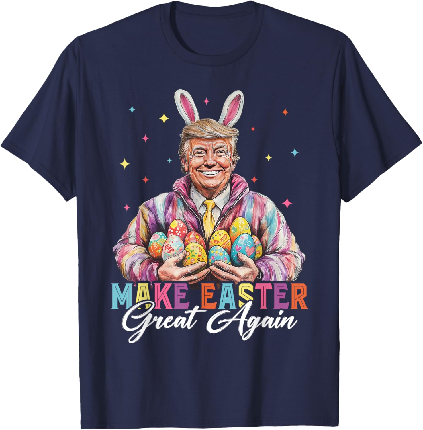 Funny Trump Easter Bunny Hunt T-Shirt for Holiday Fun and Celebration - 9