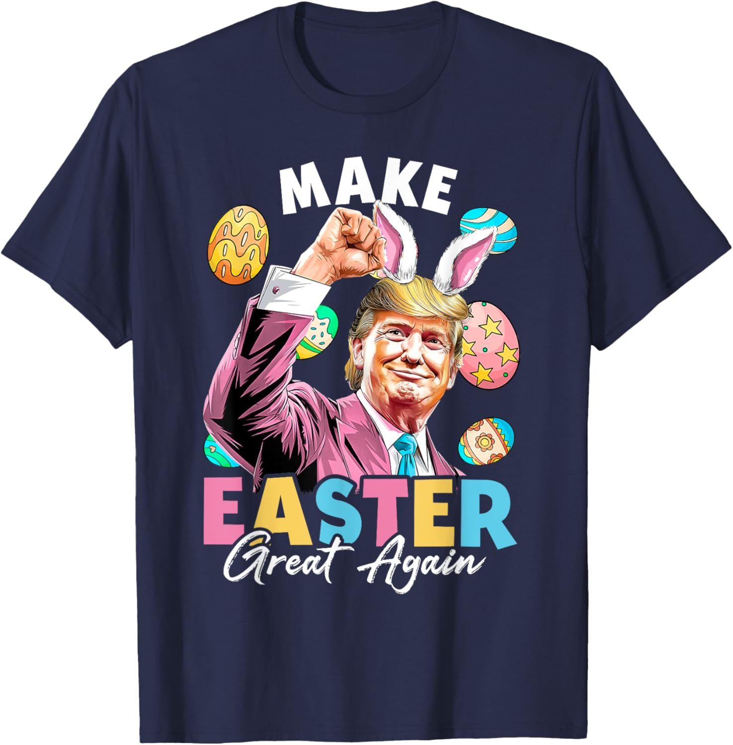 Funny Trump Easter Bunny Hunt T-Shirt for Holiday Fun and Laughter - 5