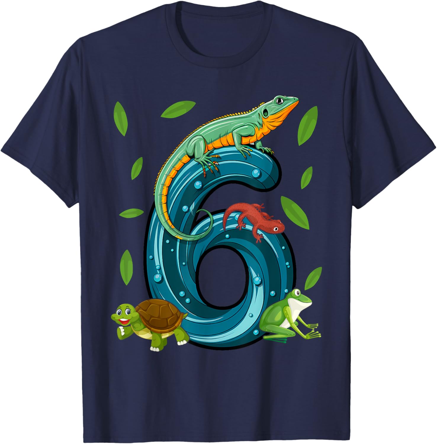Cute Lizard T-Shirt for 6 Year Olds Birthday Party Celebrations - 4