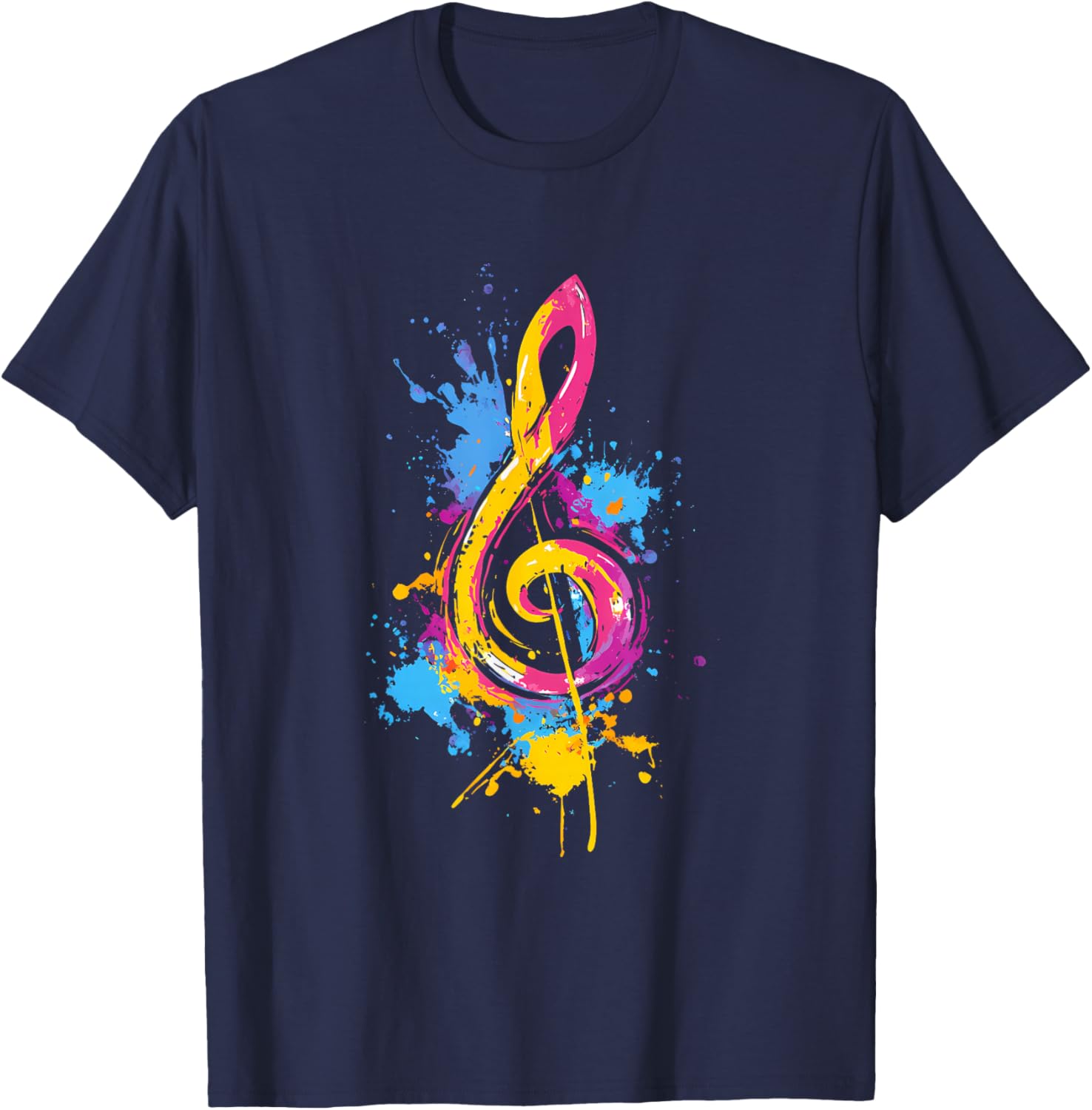Colorful Treble Clef T-Shirt for Music Lovers - Fun Musical Tee - 3