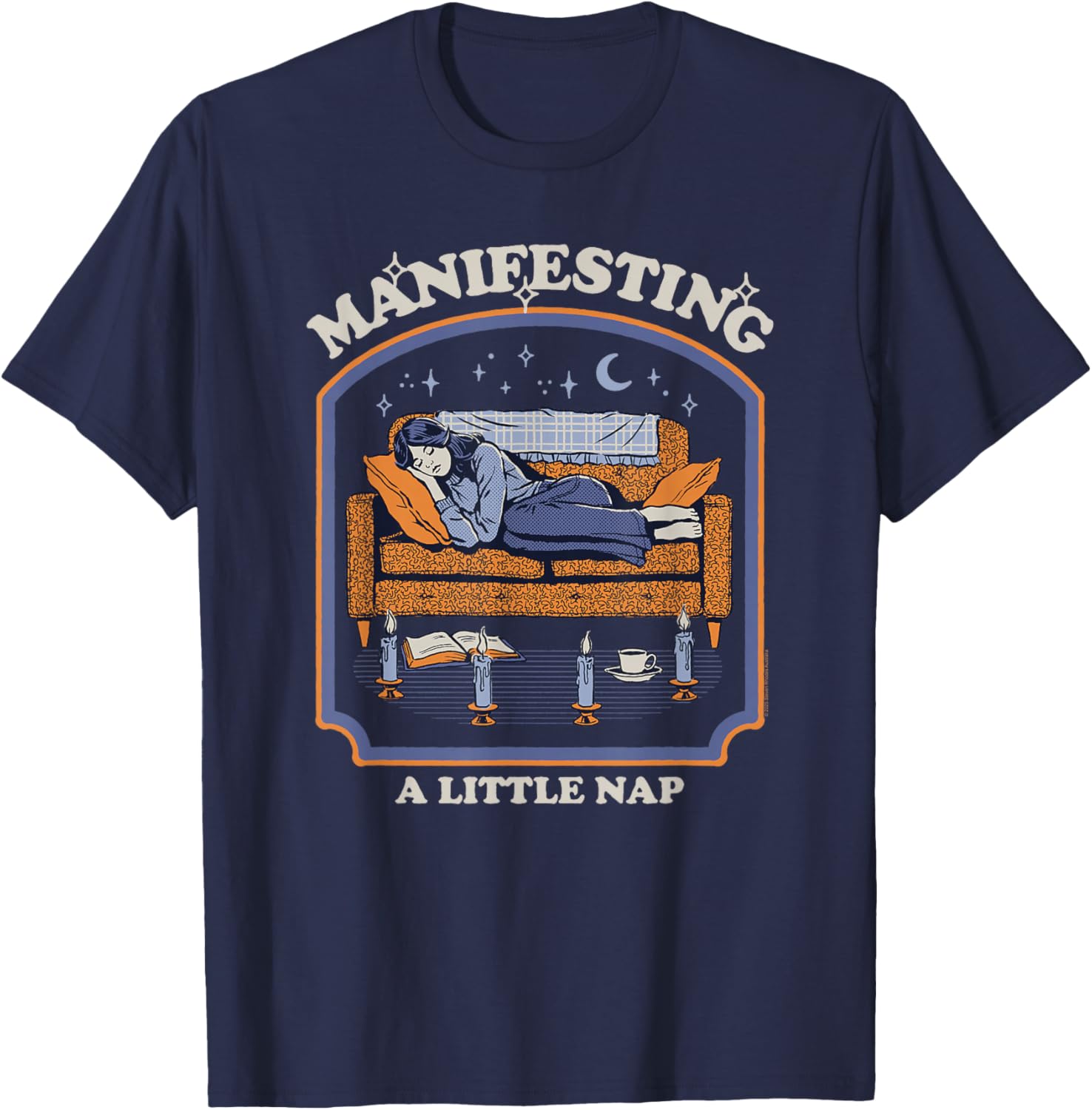Funny Retro Steven Rhodes Manifesting a Little Nap T-Shirt for Relaxation - 3