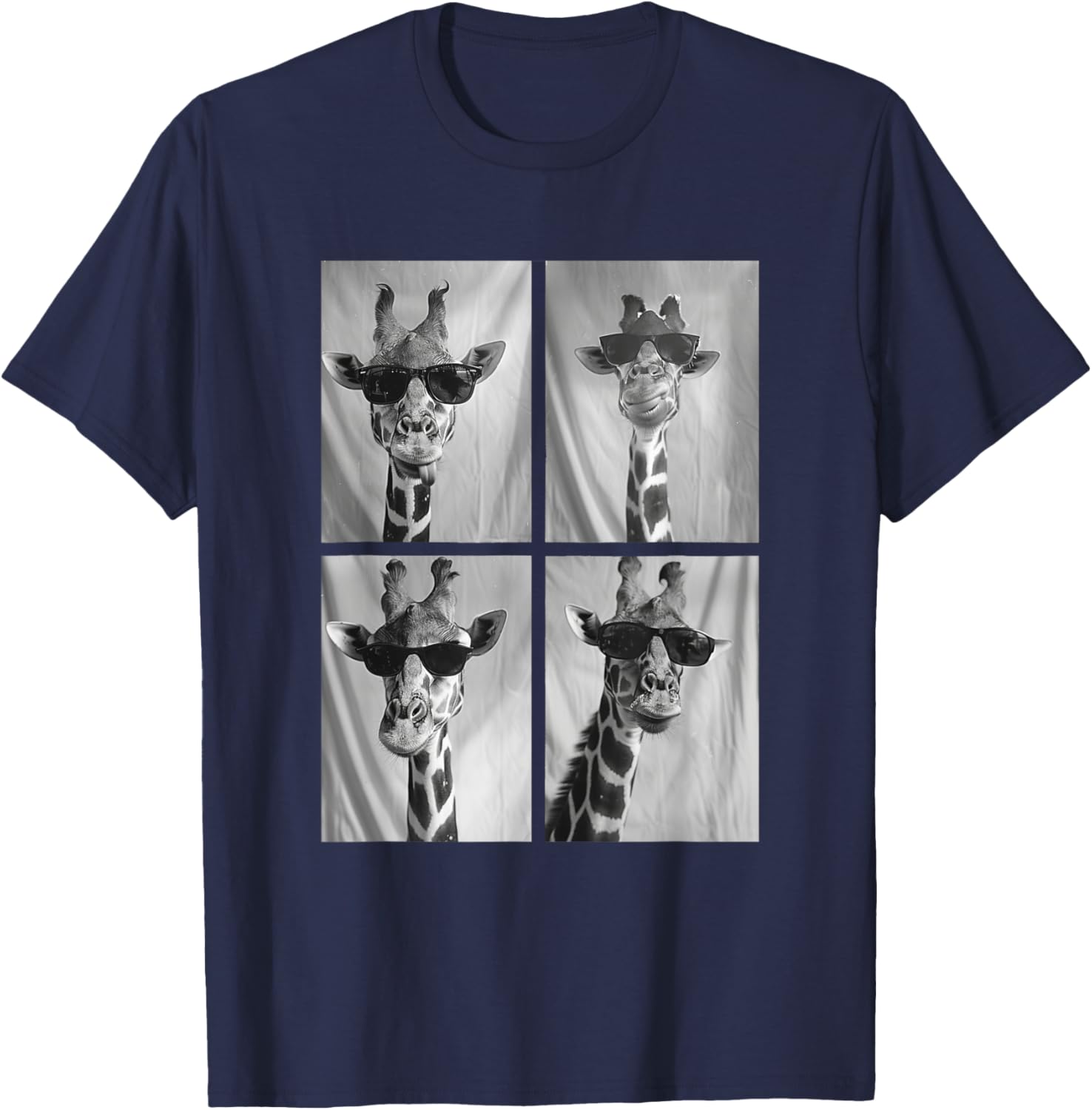 Cute Giraffe in Sunglasses Cool African Hipster T-Shirt for Animal Lovers - 24