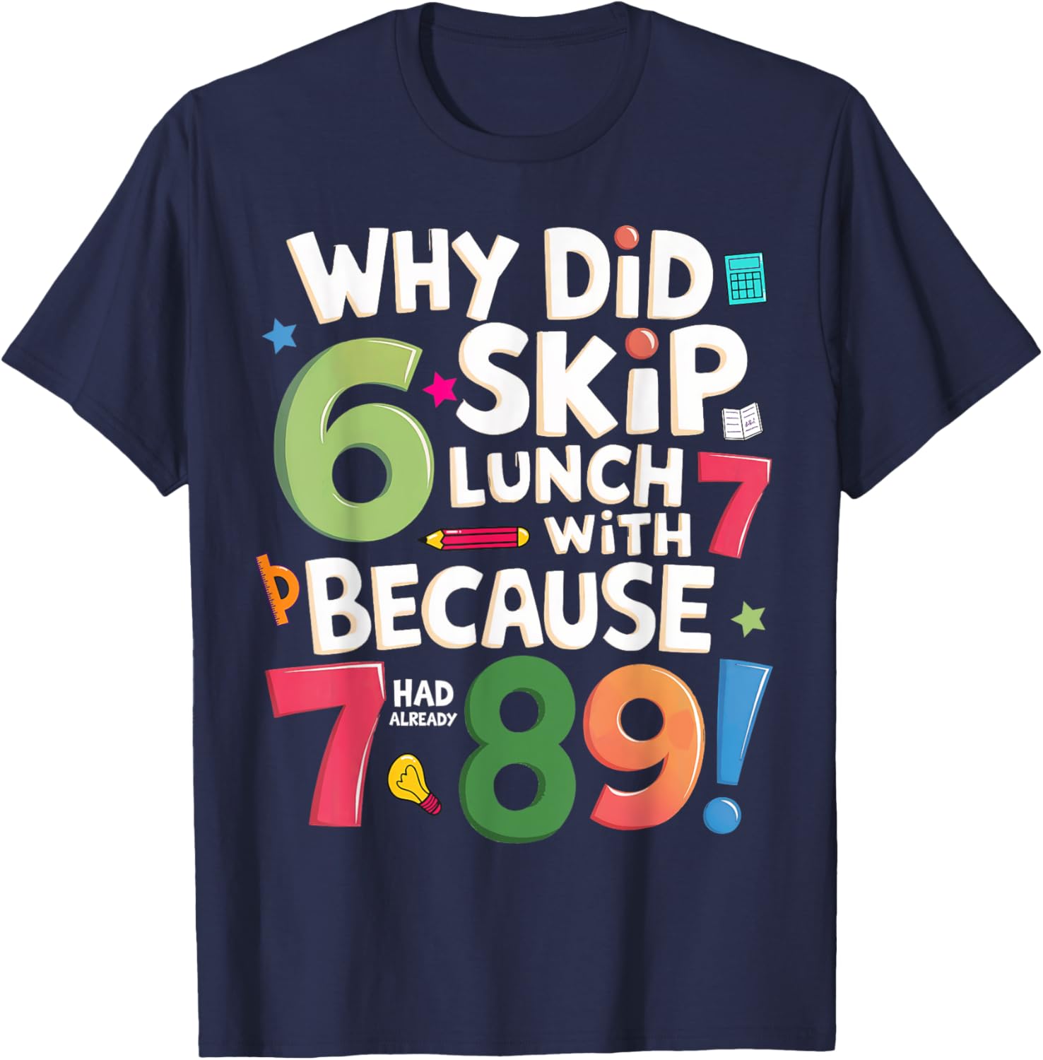 Fun Number Maths Day T-Shirt for Kids with Colorful Numbers Design - 5