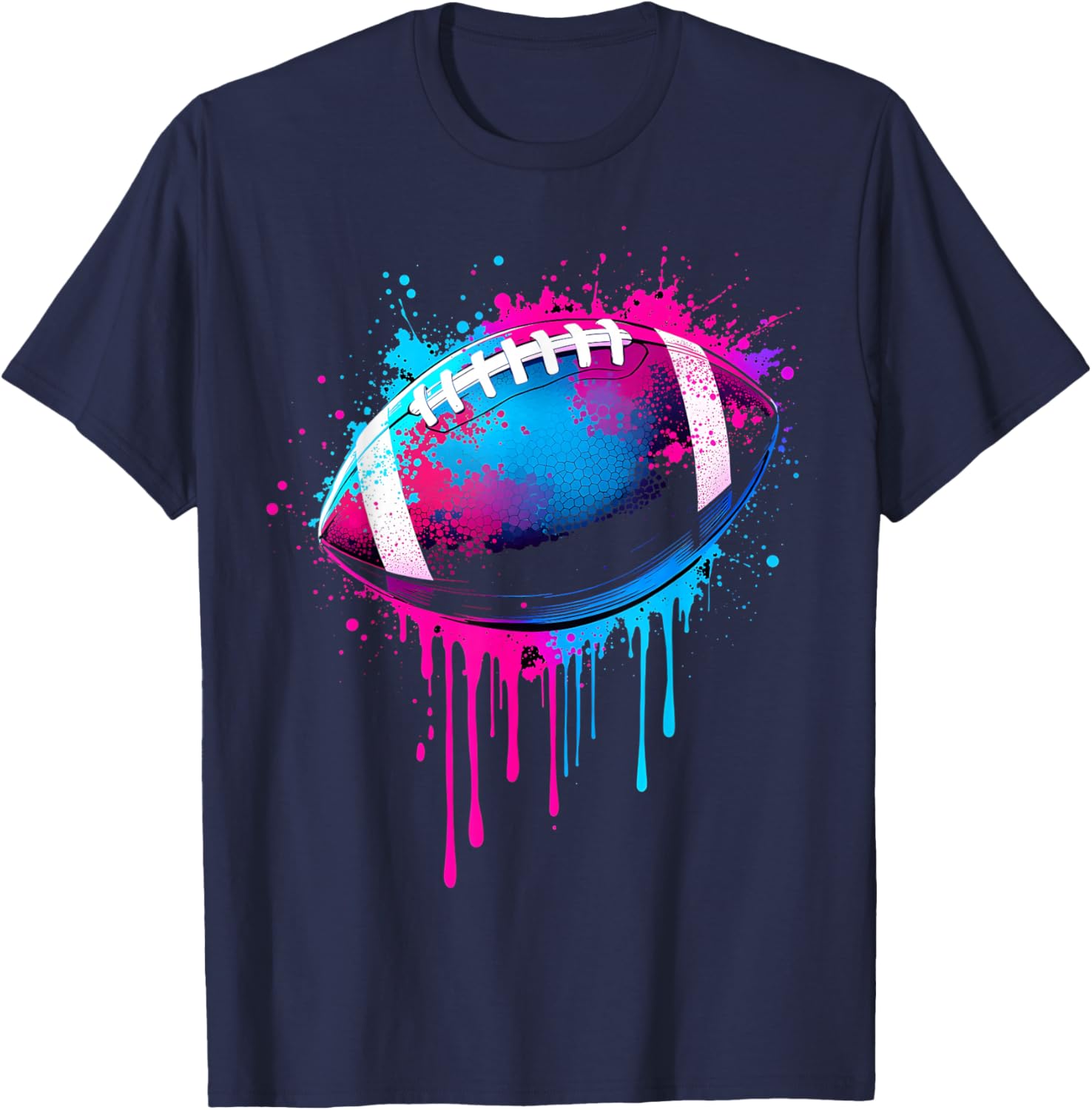 Colorful Tie Dye Football Game Day T-Shirt for Boys - Fun Sports Wear - 7