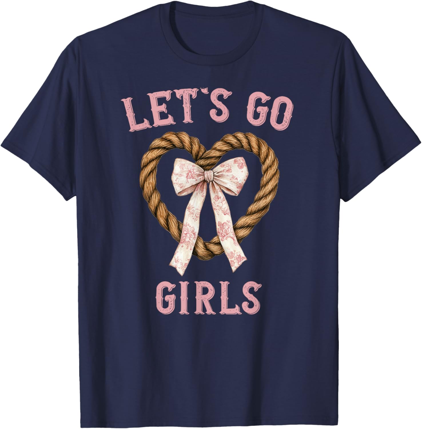 Chinoiserie Pink Cowgirl Lasso T-Shirt for Stylish Western Girls - 13