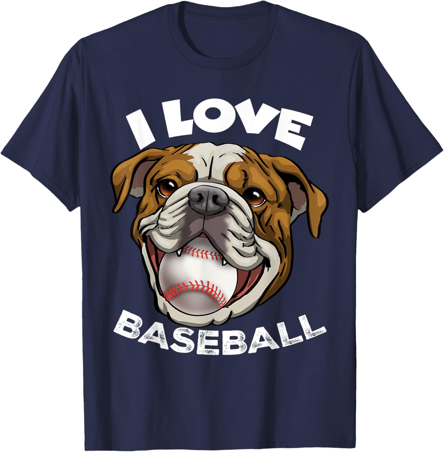 Funny English Bulldog Baseball T-Shirt for Men, Women, and Kids - 6