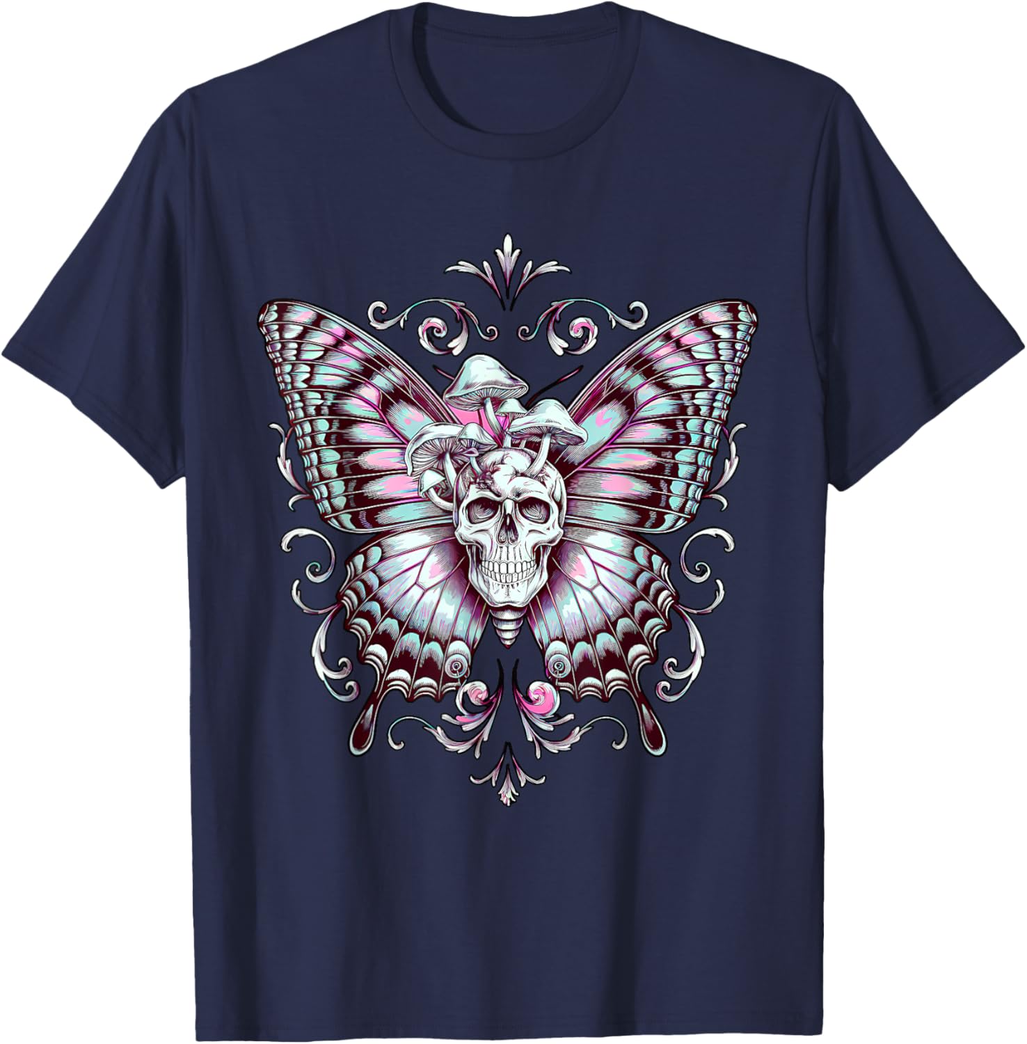 Fairy Grunge Skeleton Butterfly Wings T-Shirt for Aesthetic Fashion - 5