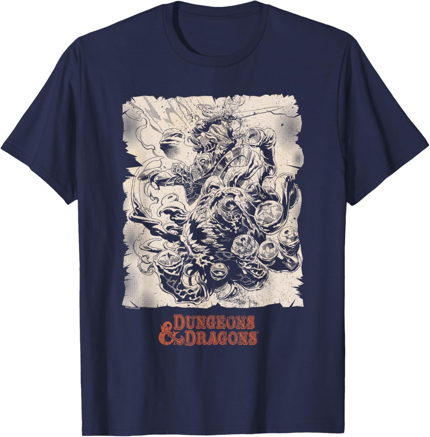 Dungeons and Dragons Retro Beholder Combat T-Shirt for Gamers - 7