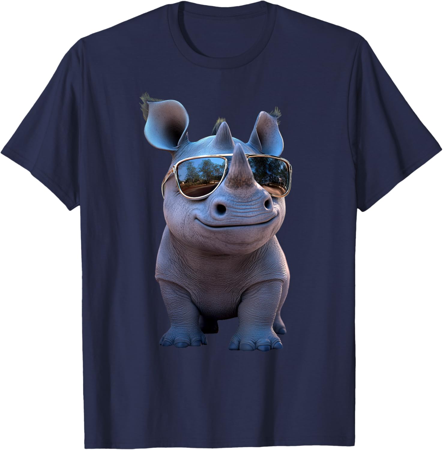 Cute Rhino Safari T-Shirt for Animal Lovers | White Rhinoceros Apparel - 7