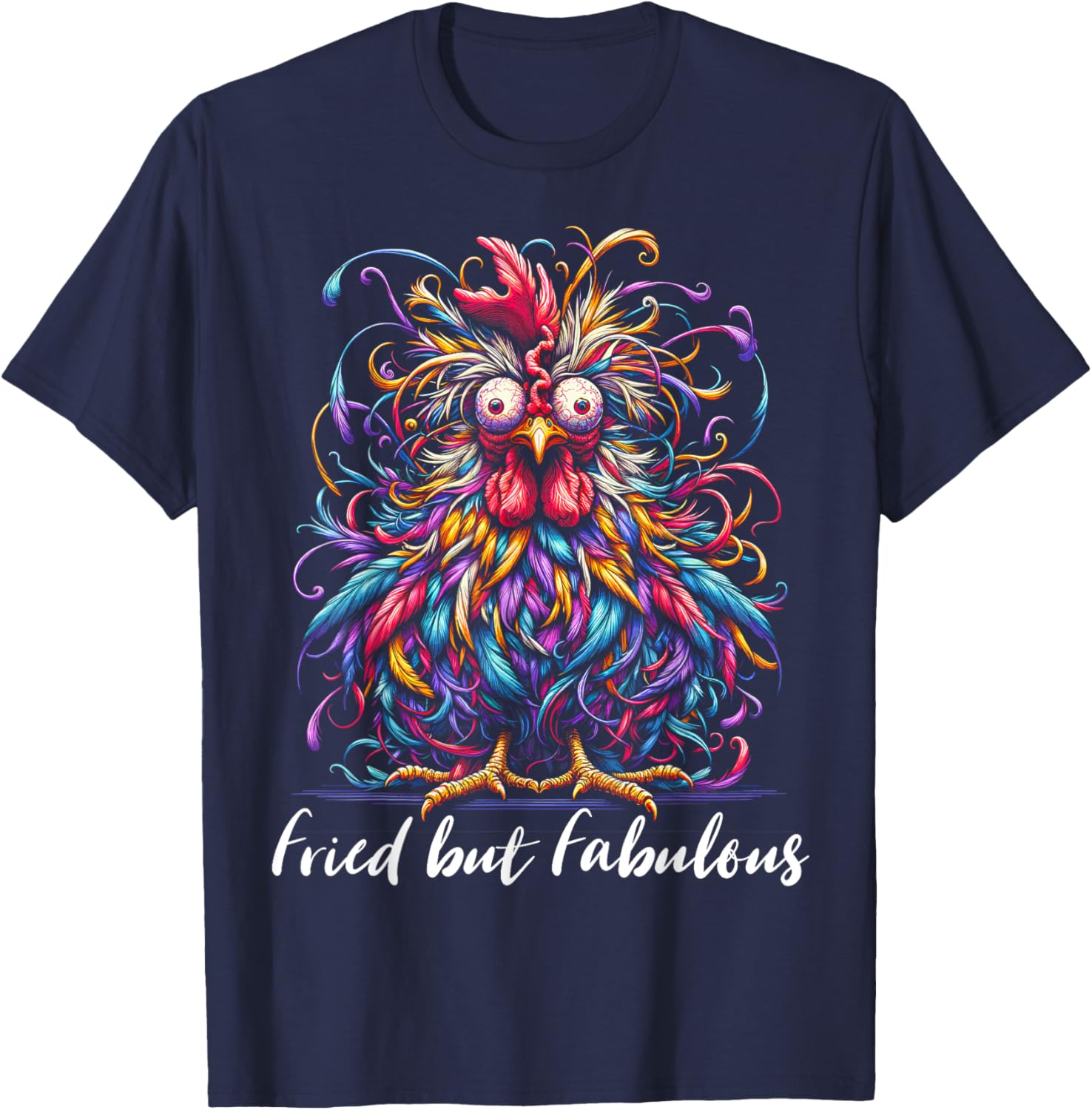 Funny Chicken Love T-Shirt for Women – Fabulous Fried Chicken Style - 5