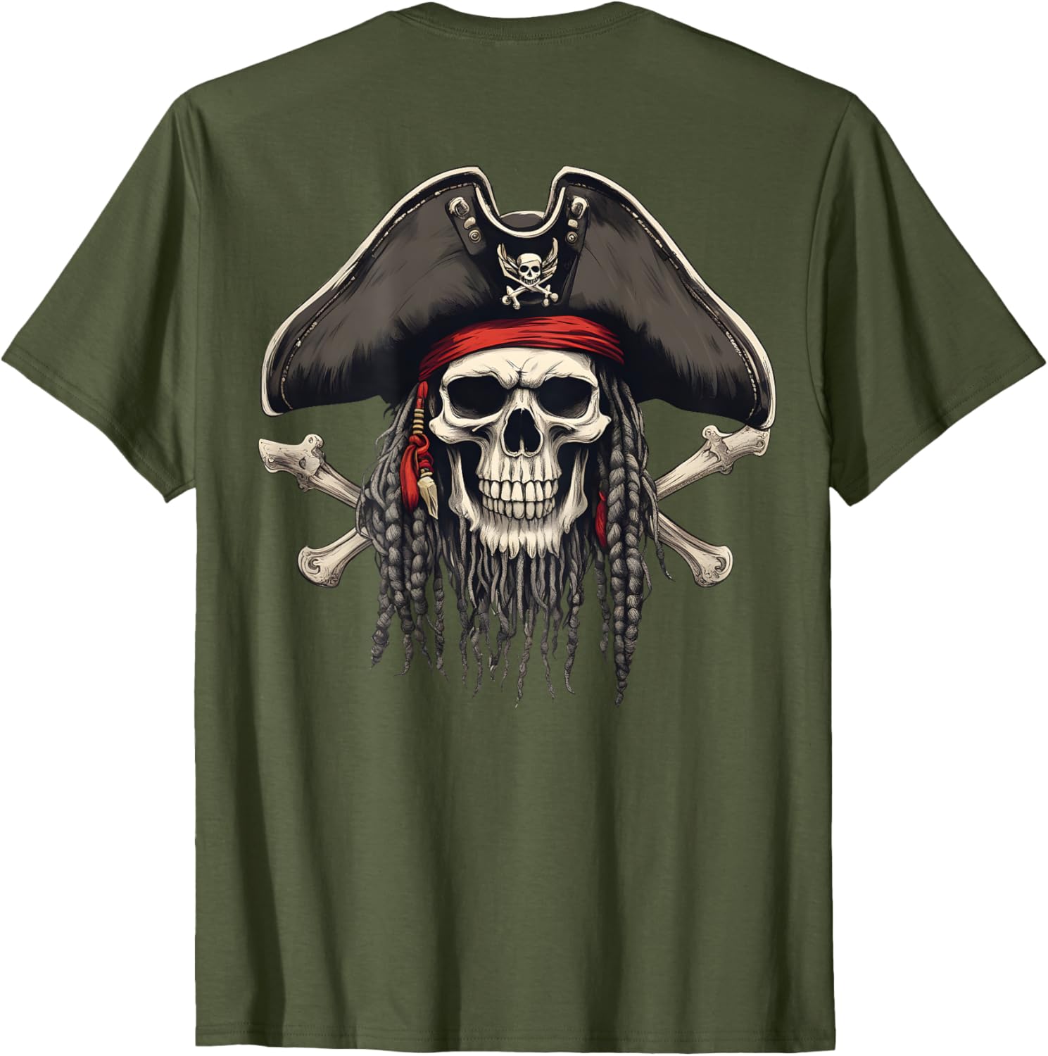 Cool Pirate Skull and Crossbones Jolly Roger T-Shirt for Adventurers - 7
