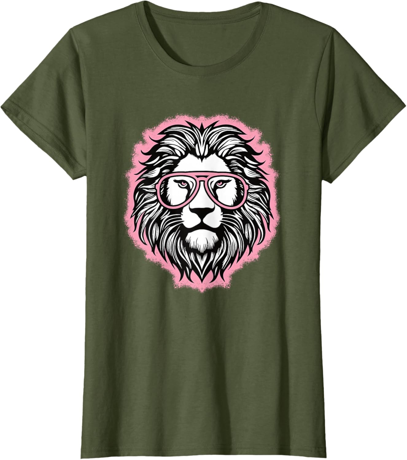 Cute Pink Lion T-Shirt for Women and Girls - Perfect for Lion Lovers - 9