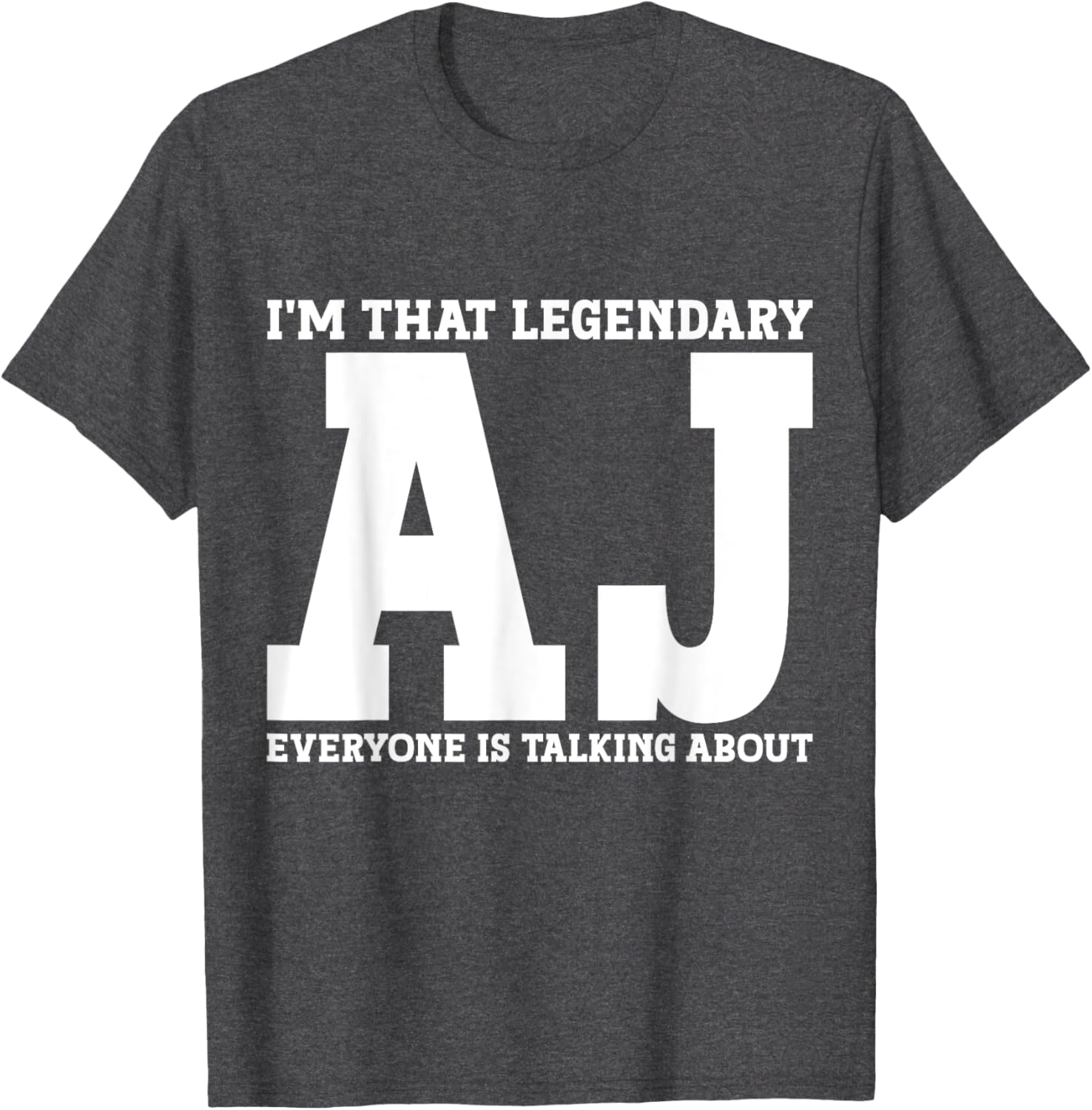 Funny AJ Personal Name T-Shirt for Unique Style and Casual Comfort - 1
