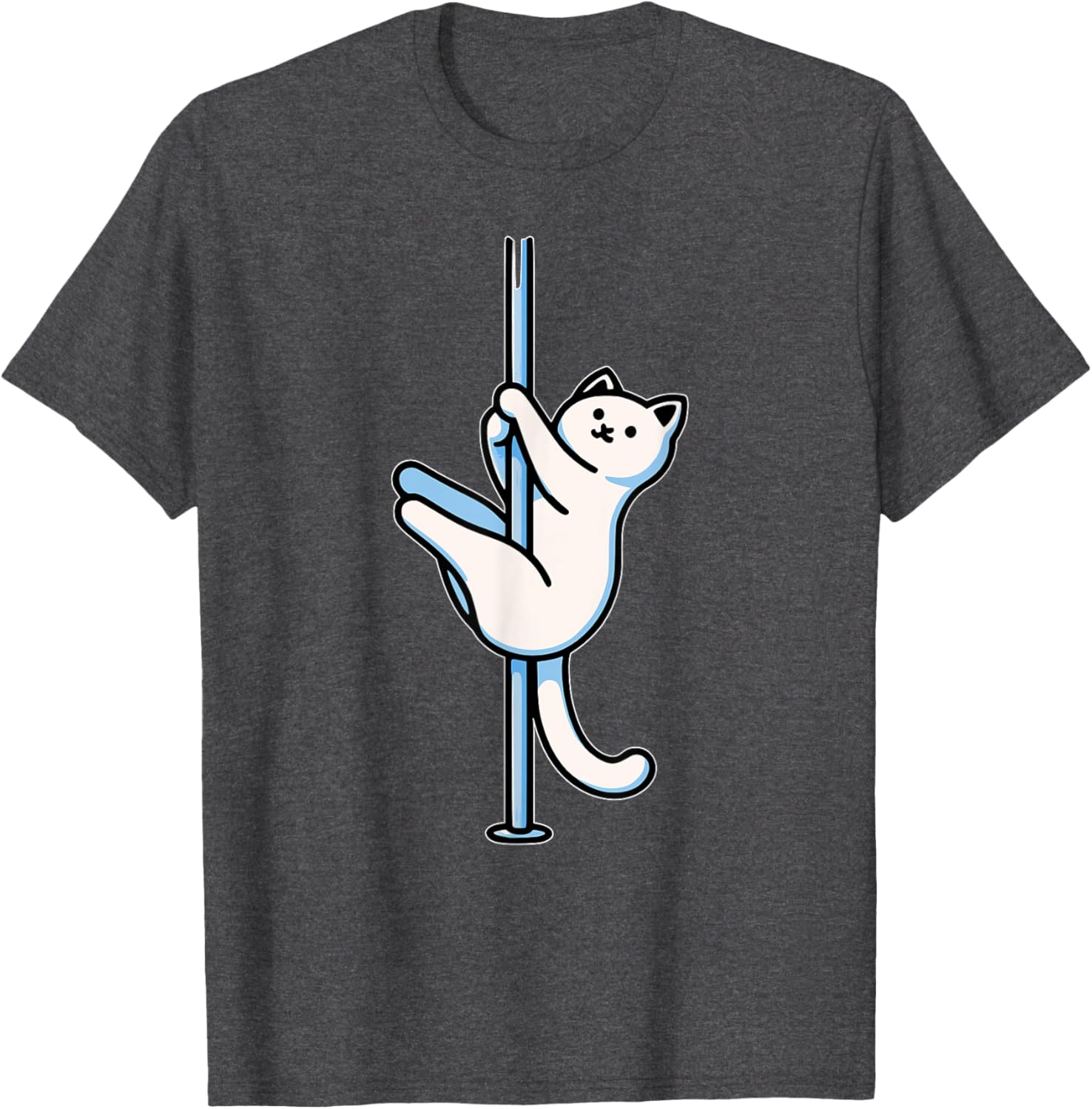 Funny Cat Pole Dancer T-Shirt Adorable Gift for Cat Lovers-Unisex Design - 17