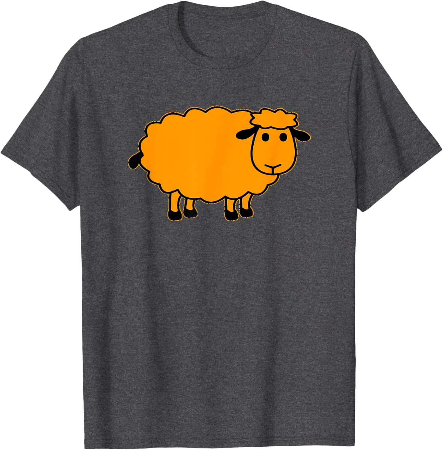 Cute Orange Sheep T-Shirt for Stylish Comfort in Clothing and Accessories - 26